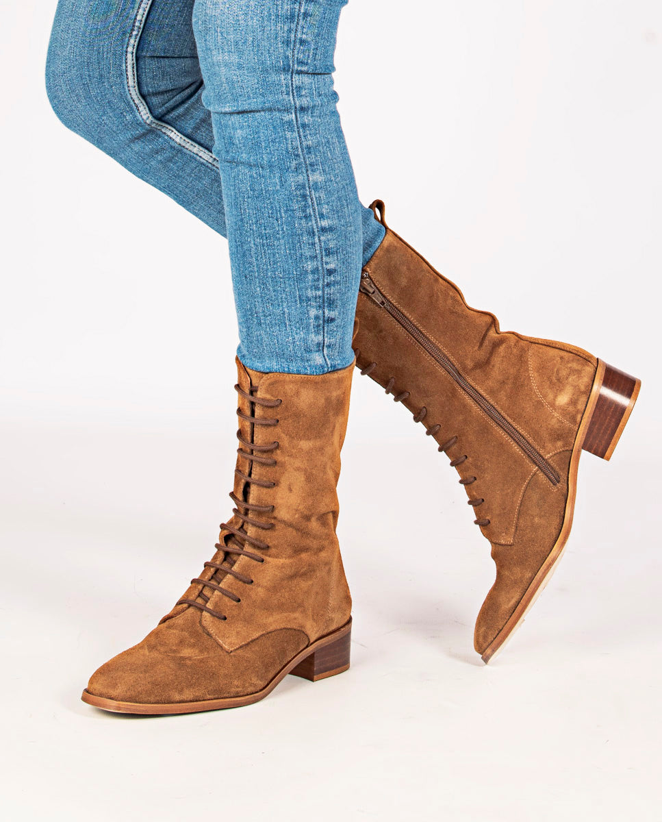Amanda Brown Split Leather Boot