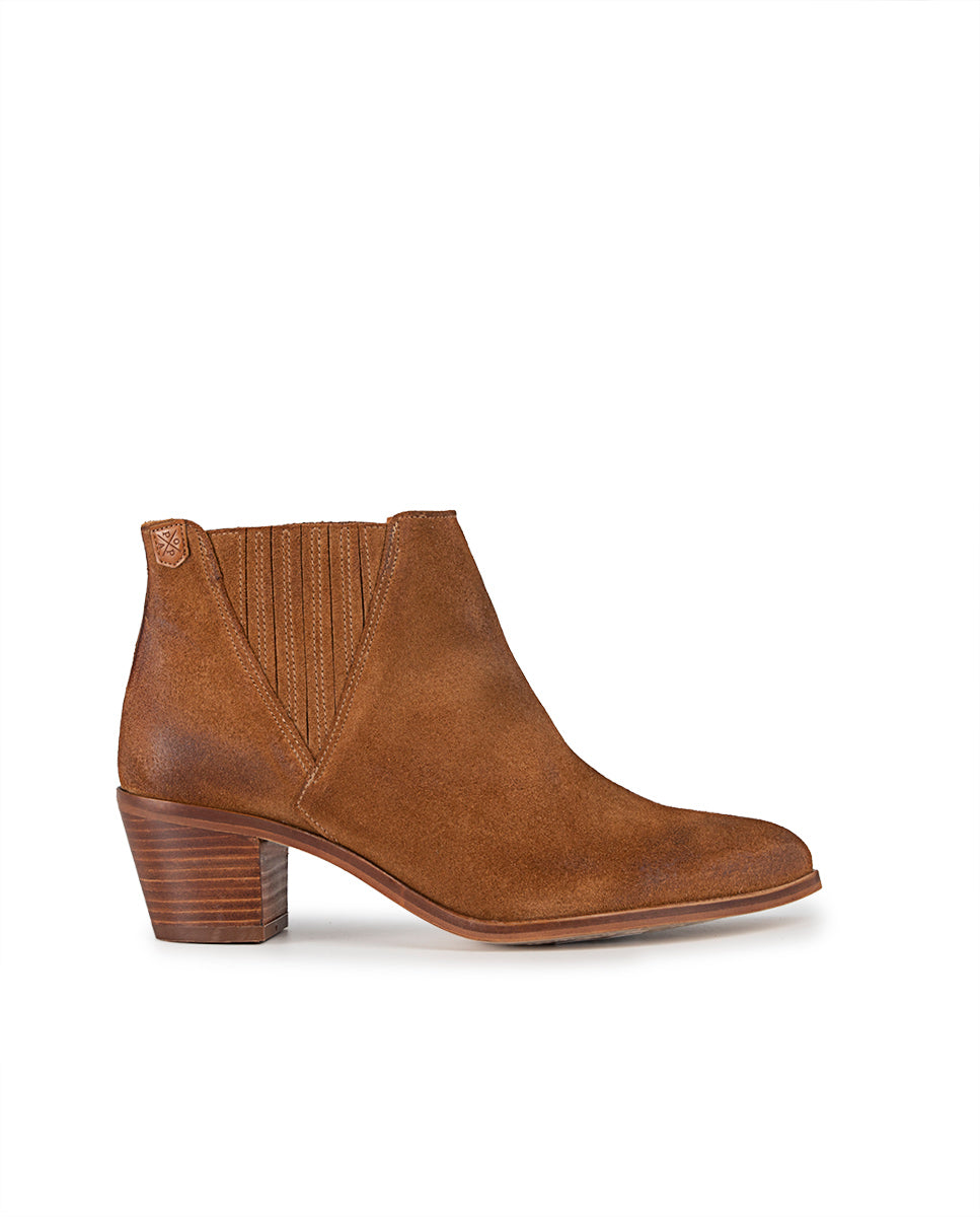 Clarisa Suede Muscade Ankle Boots