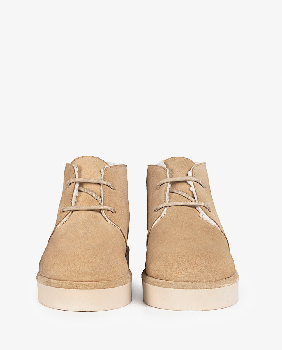 Bota Tornozelo Braña Camurça Areia