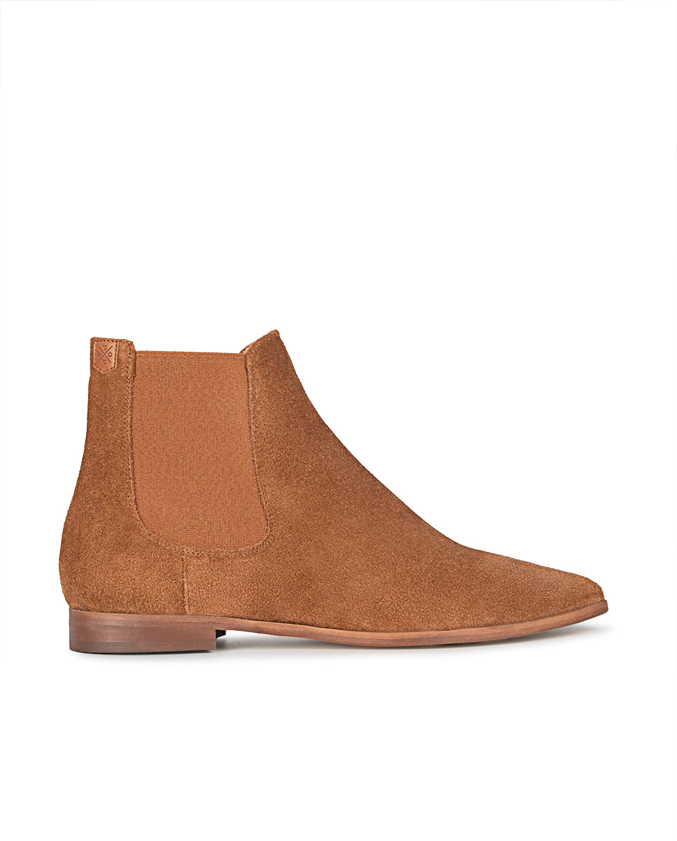 Dave Brown Leather Heeled Boot