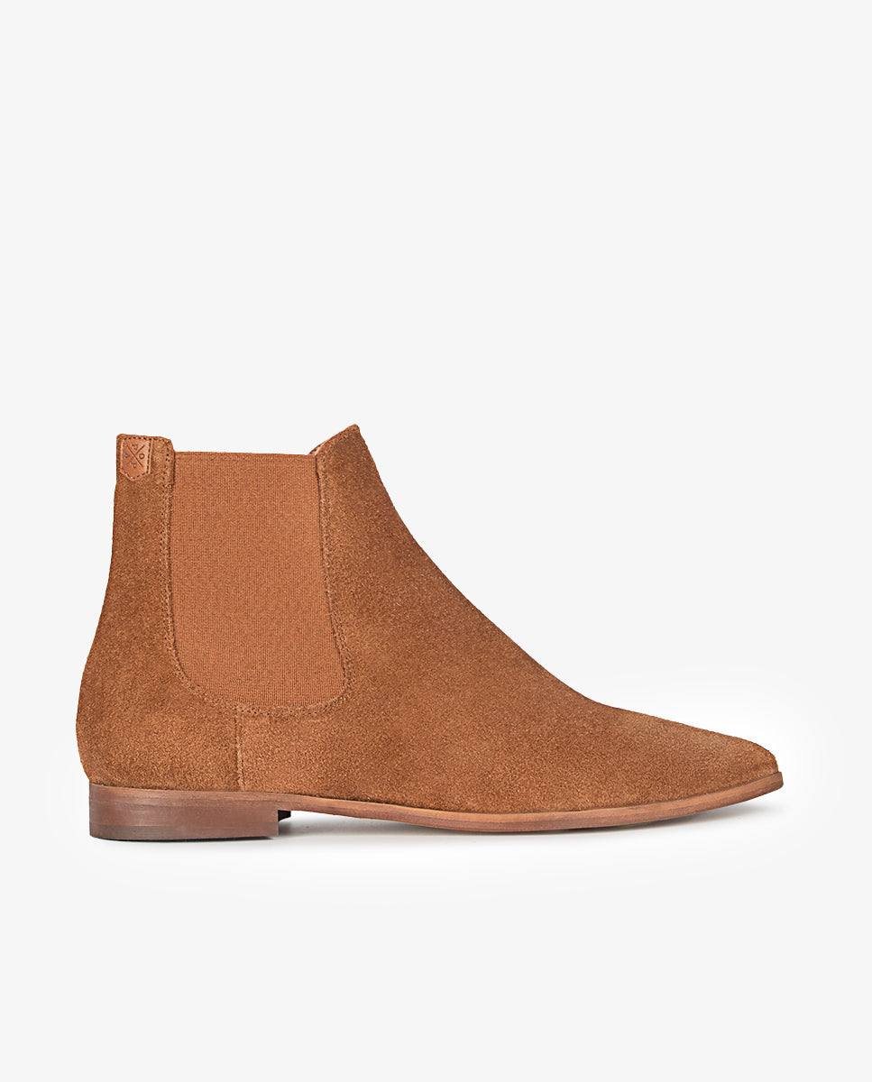 Dave Brown Leather Heeled Boot