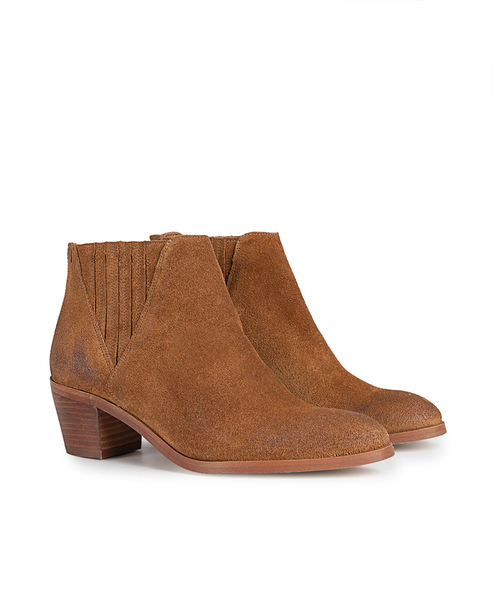 Clarisa Brown Leather High Heel Boot