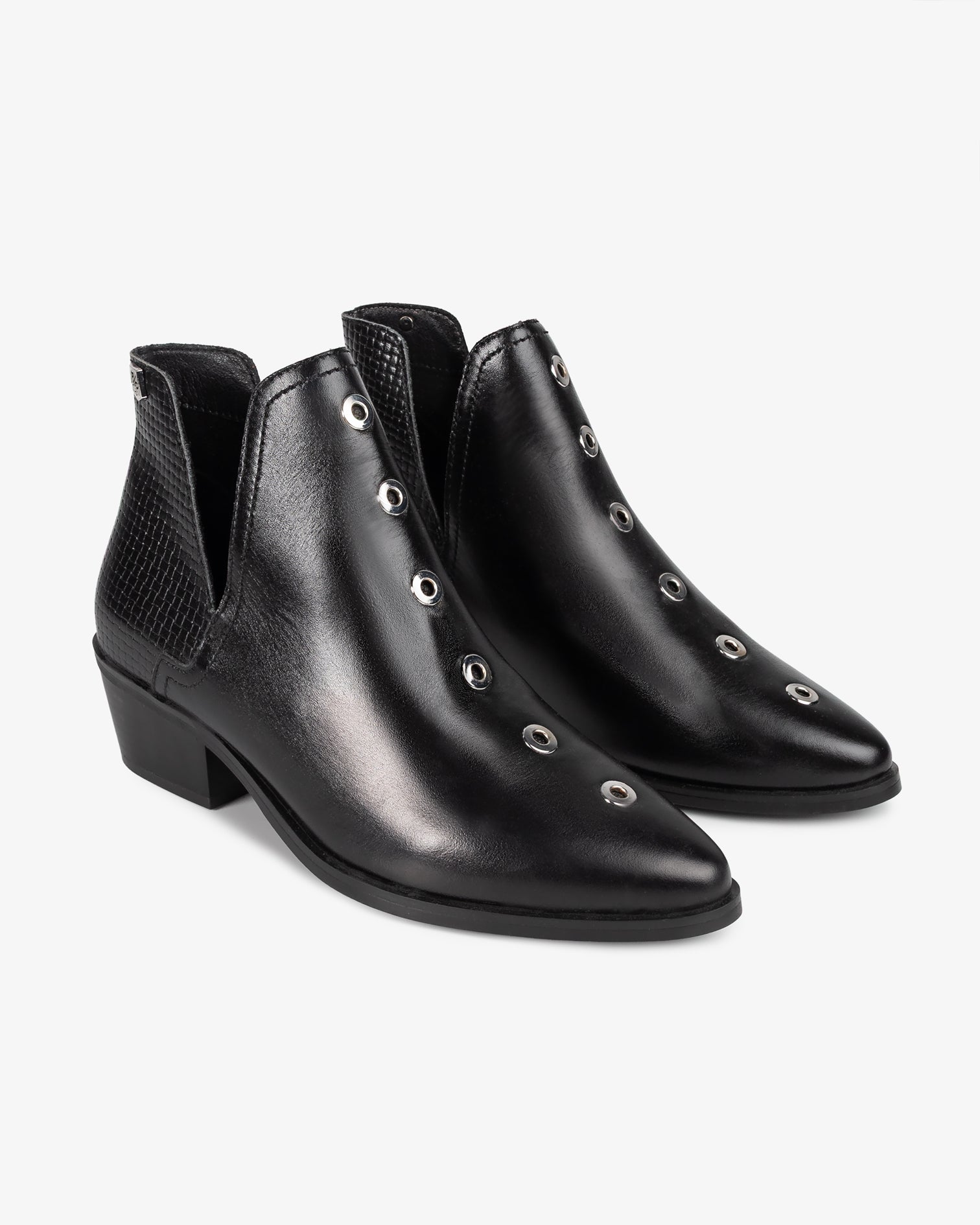Black Leather Ankle Boot Nexo