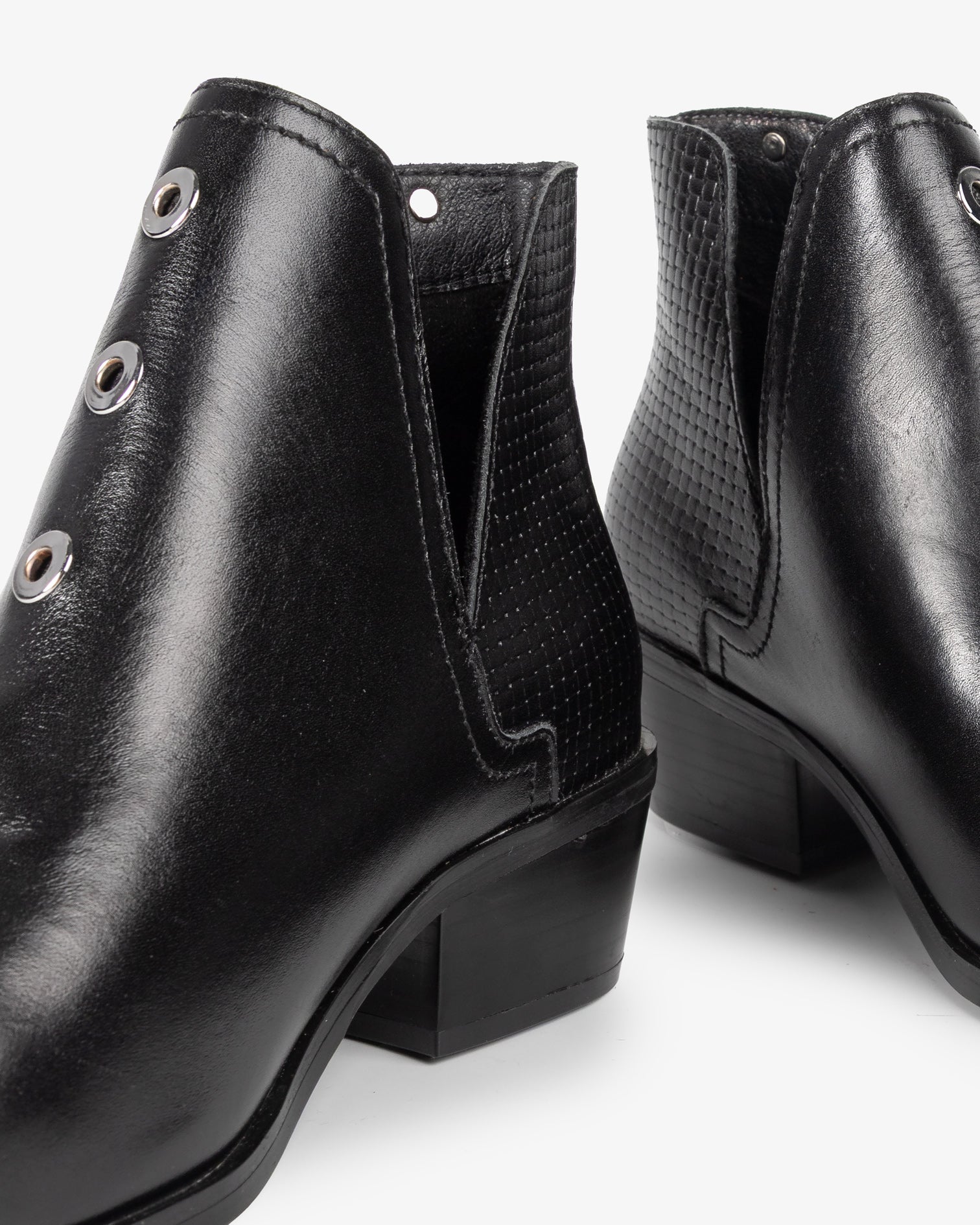 Black Leather Ankle Boot Nexo