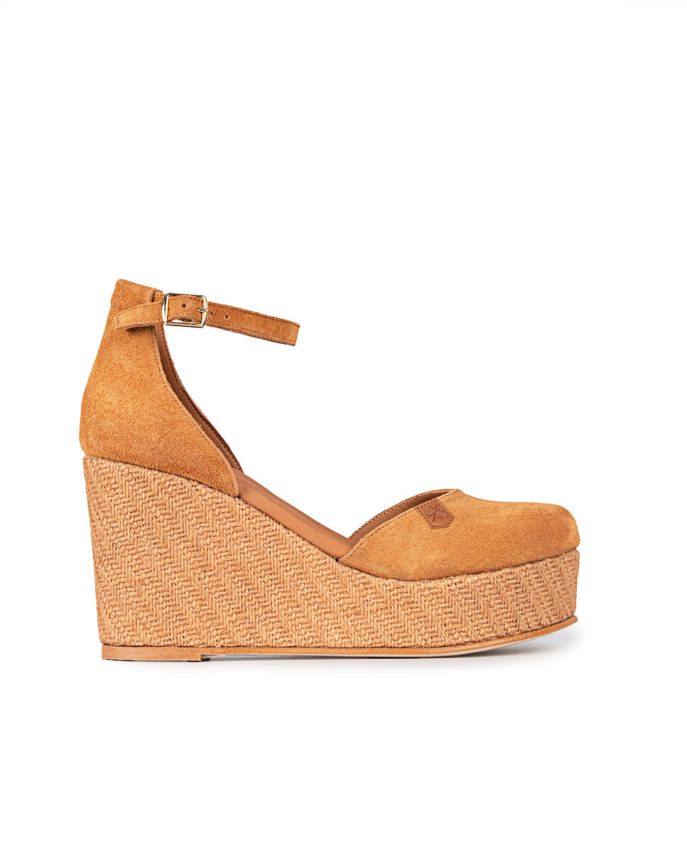 High Ambolo Full Leather Wedge with buckle