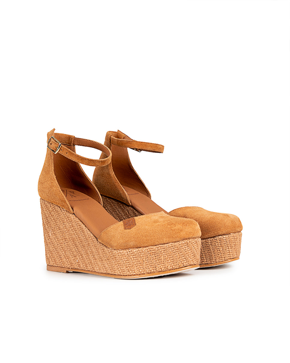 High Ambolo Full Leather Wedge with buckle