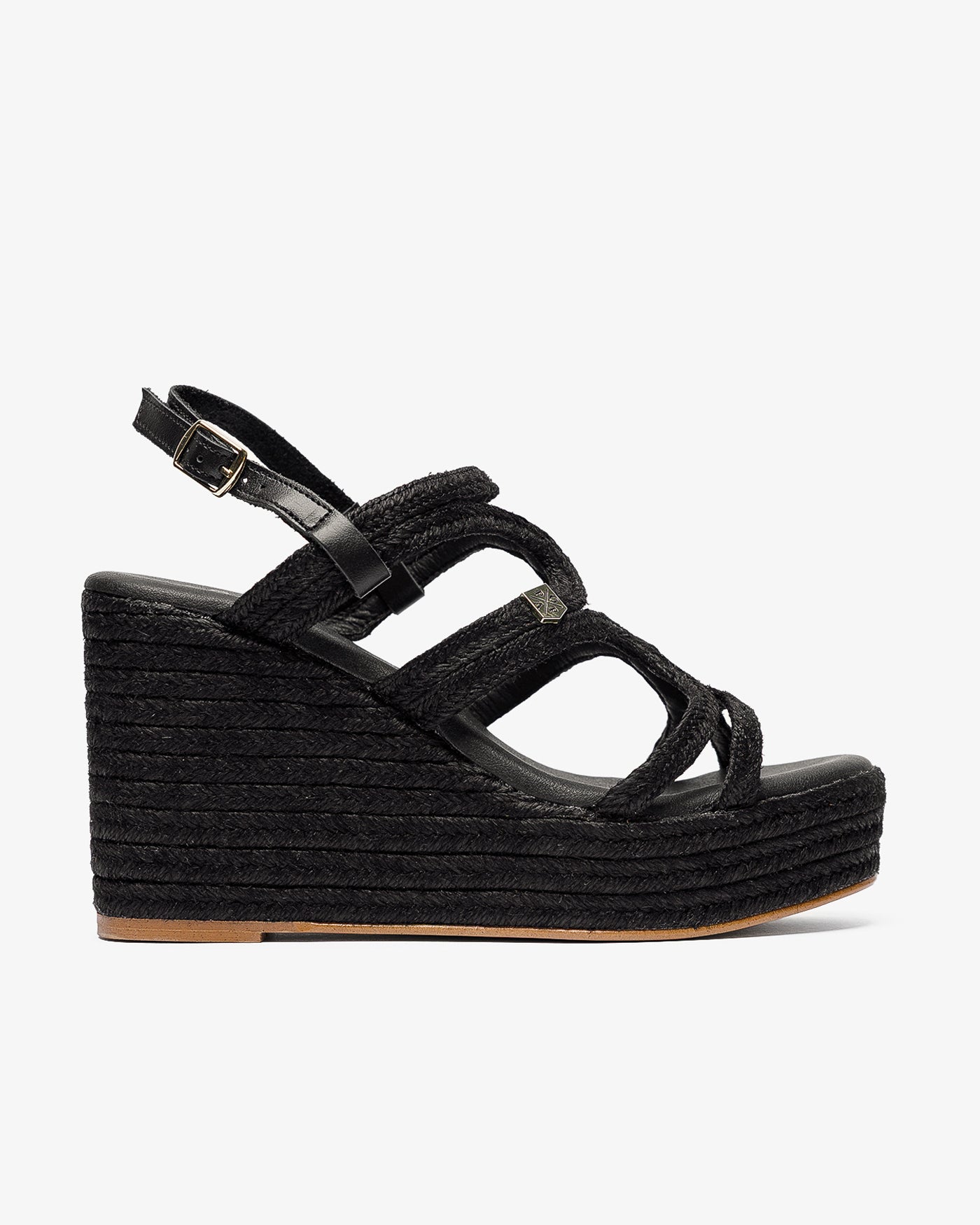 Cuña Ribera Yute Negro 35