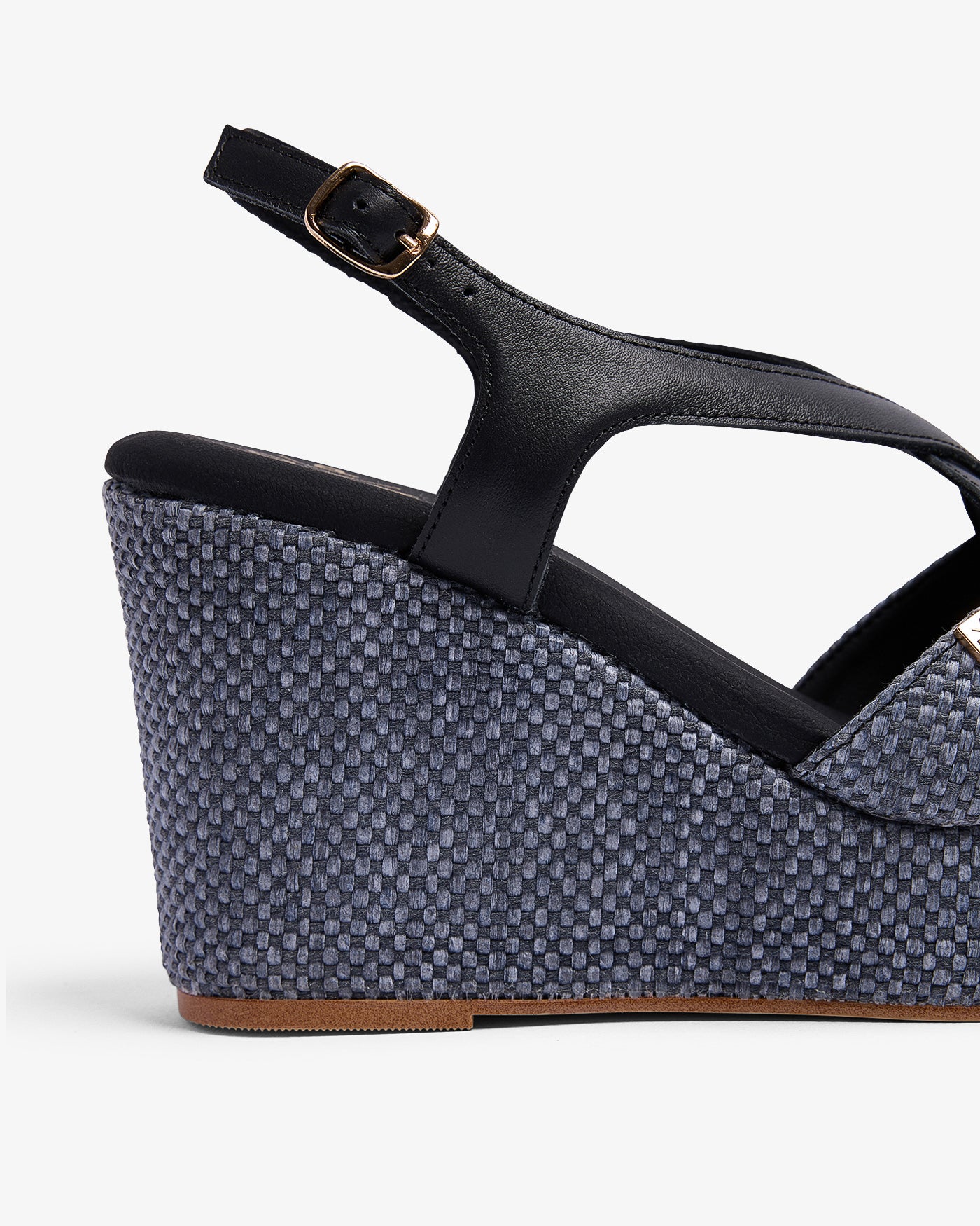 Cuña Baiuca Rafia Negro 35