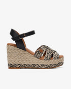 Compensée Avalo en jute noir 