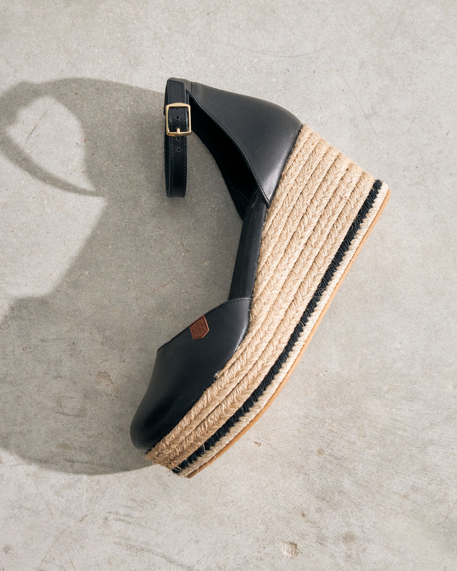 Cuña Cantalar Piel Negro