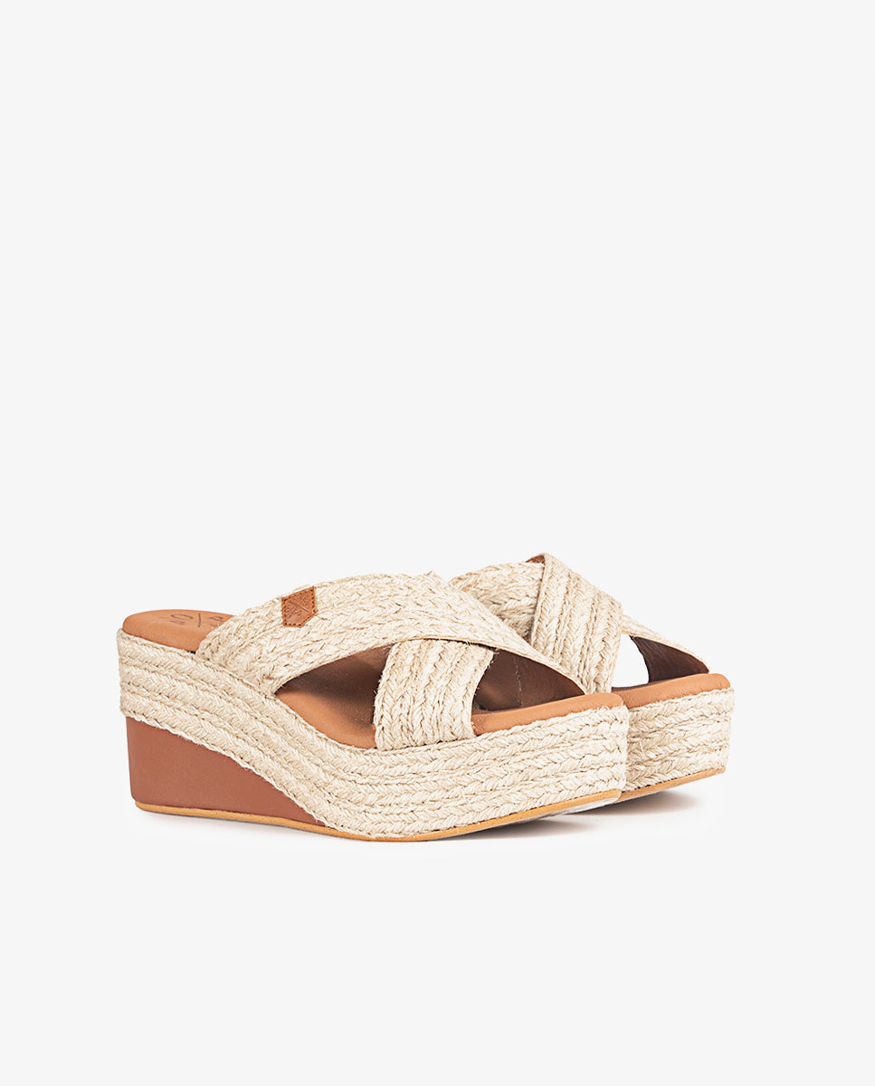 Low Jute Wedge Albufera Salem Leather