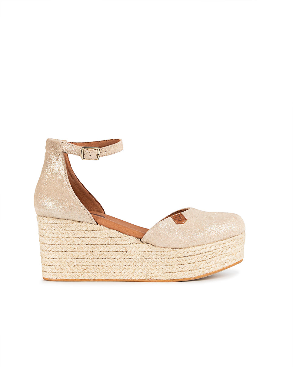 Cantalar Boreal Jute Low Wedge with buckle