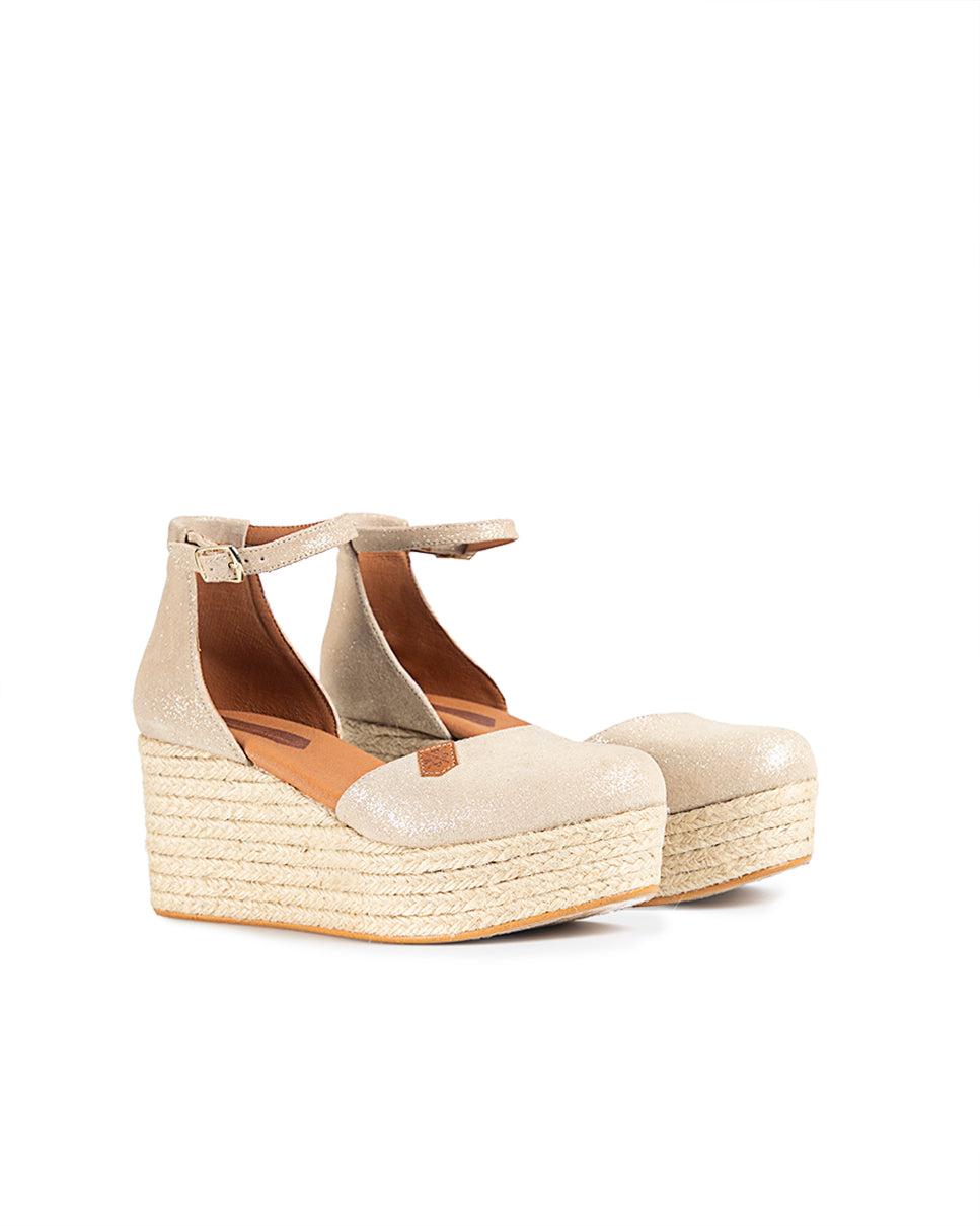 Cantalar Boreal Jute Low Wedge with buckle