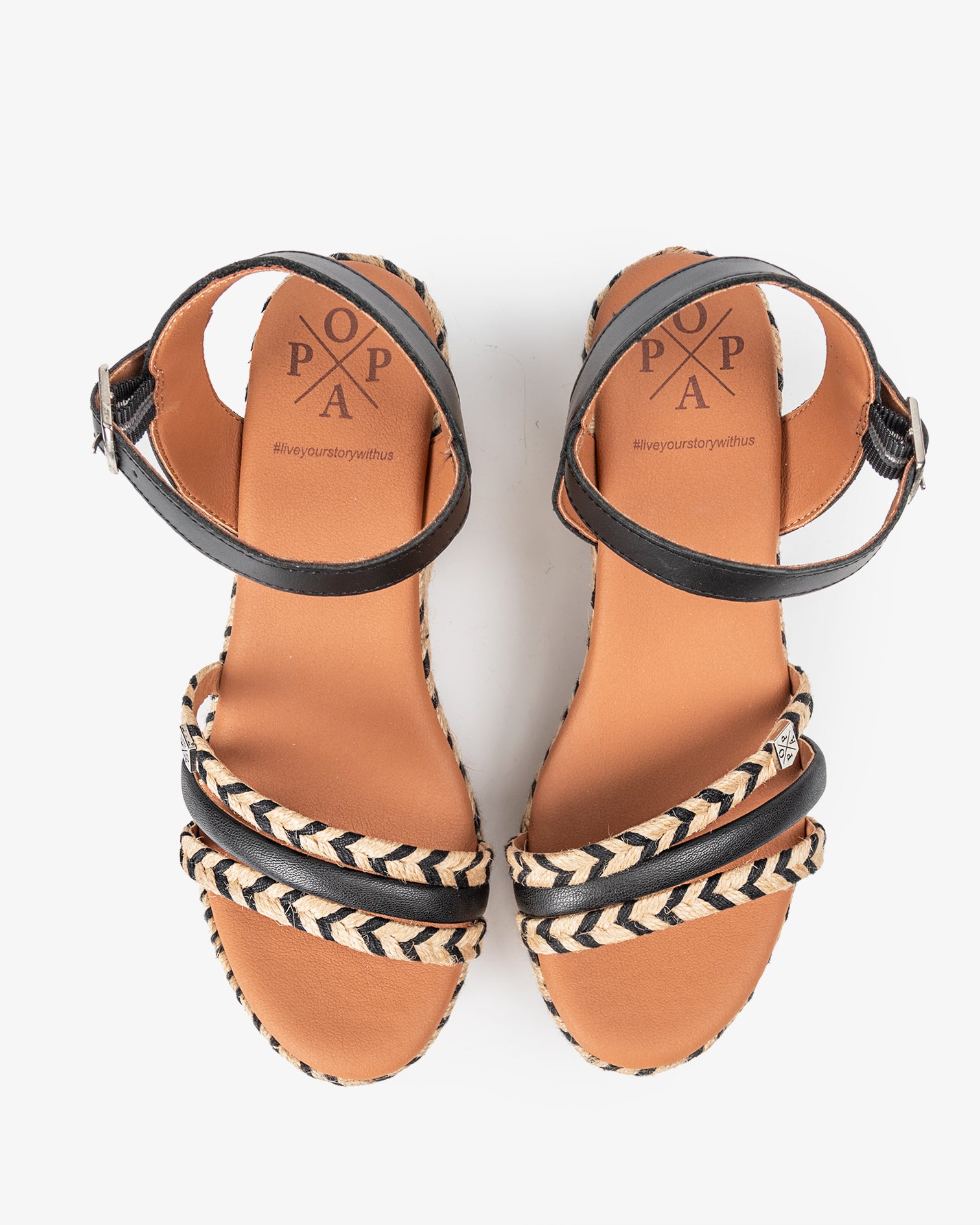 Low Wedge Jute Albany Black