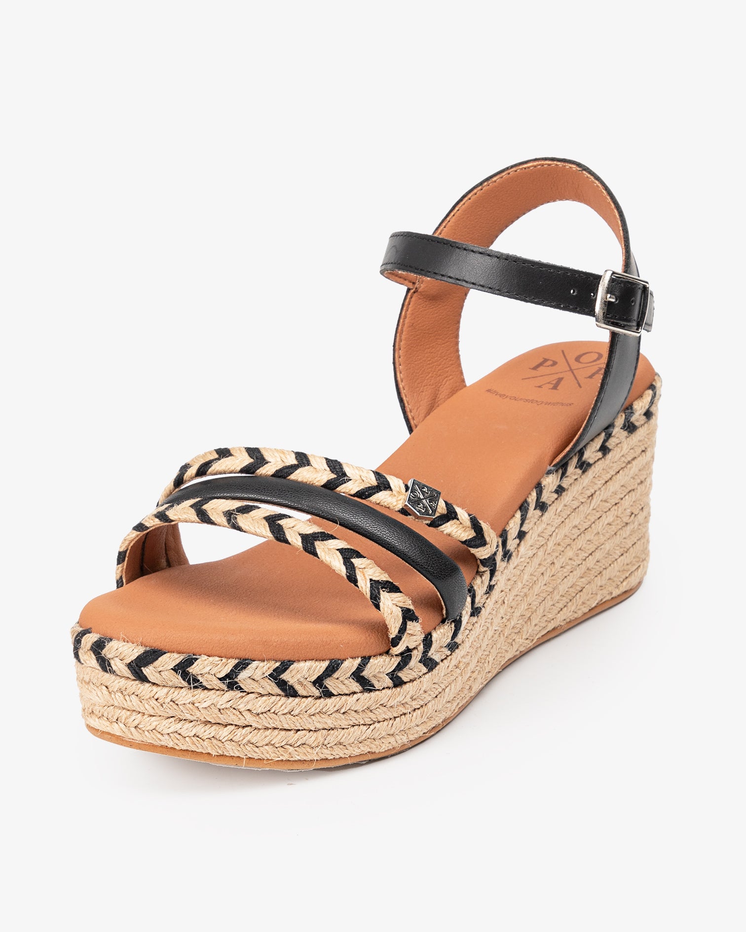 Low Wedge Jute Albany Black