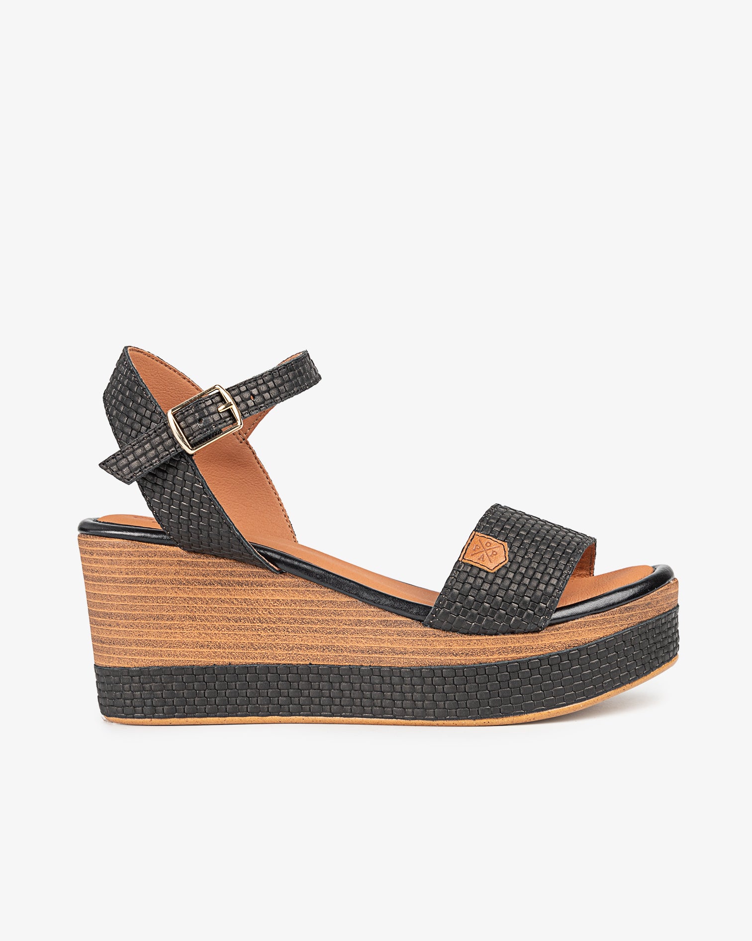 Low Wedge Jute Arambol Treccia Black