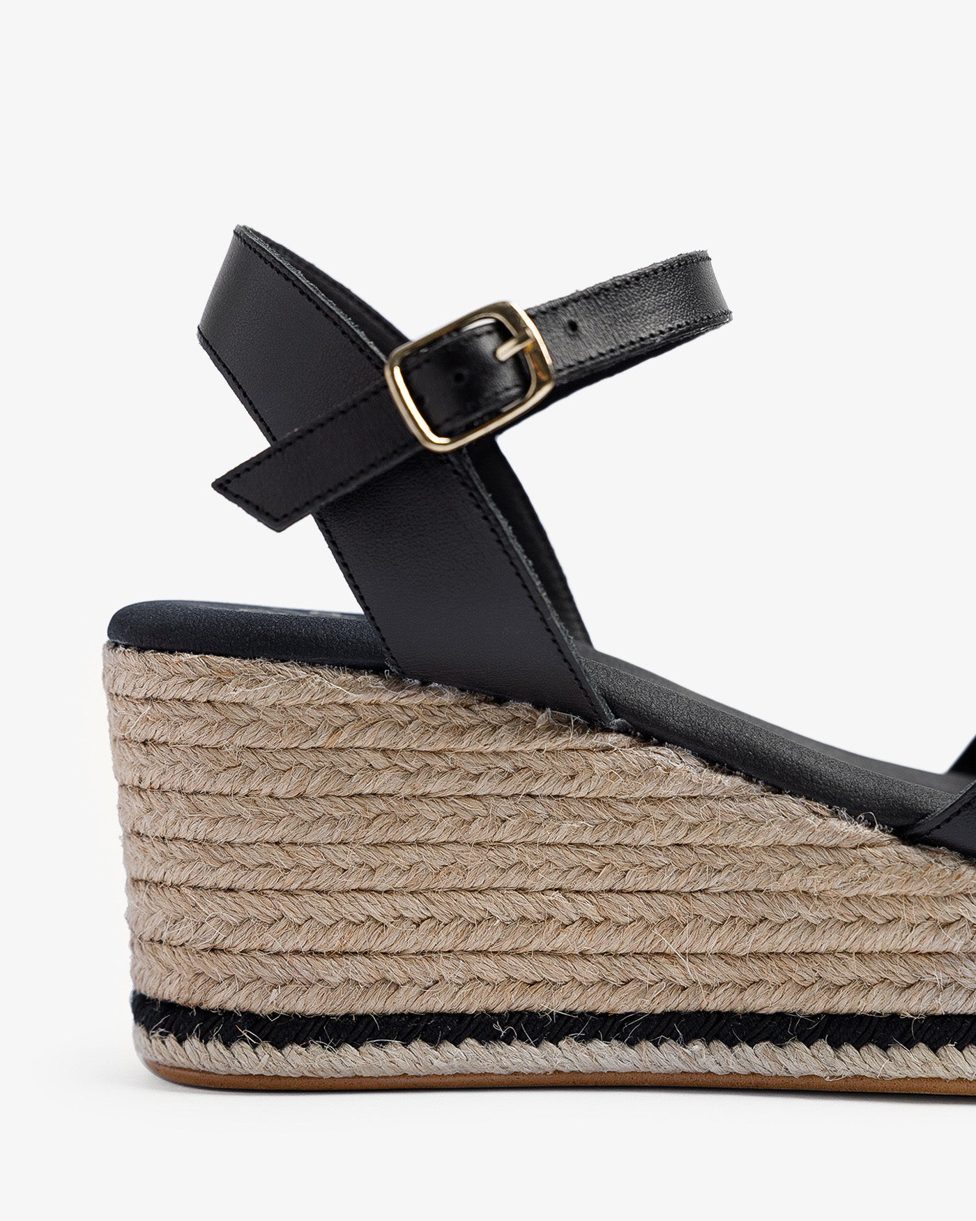 Cuña Arenal Piel Negro 35