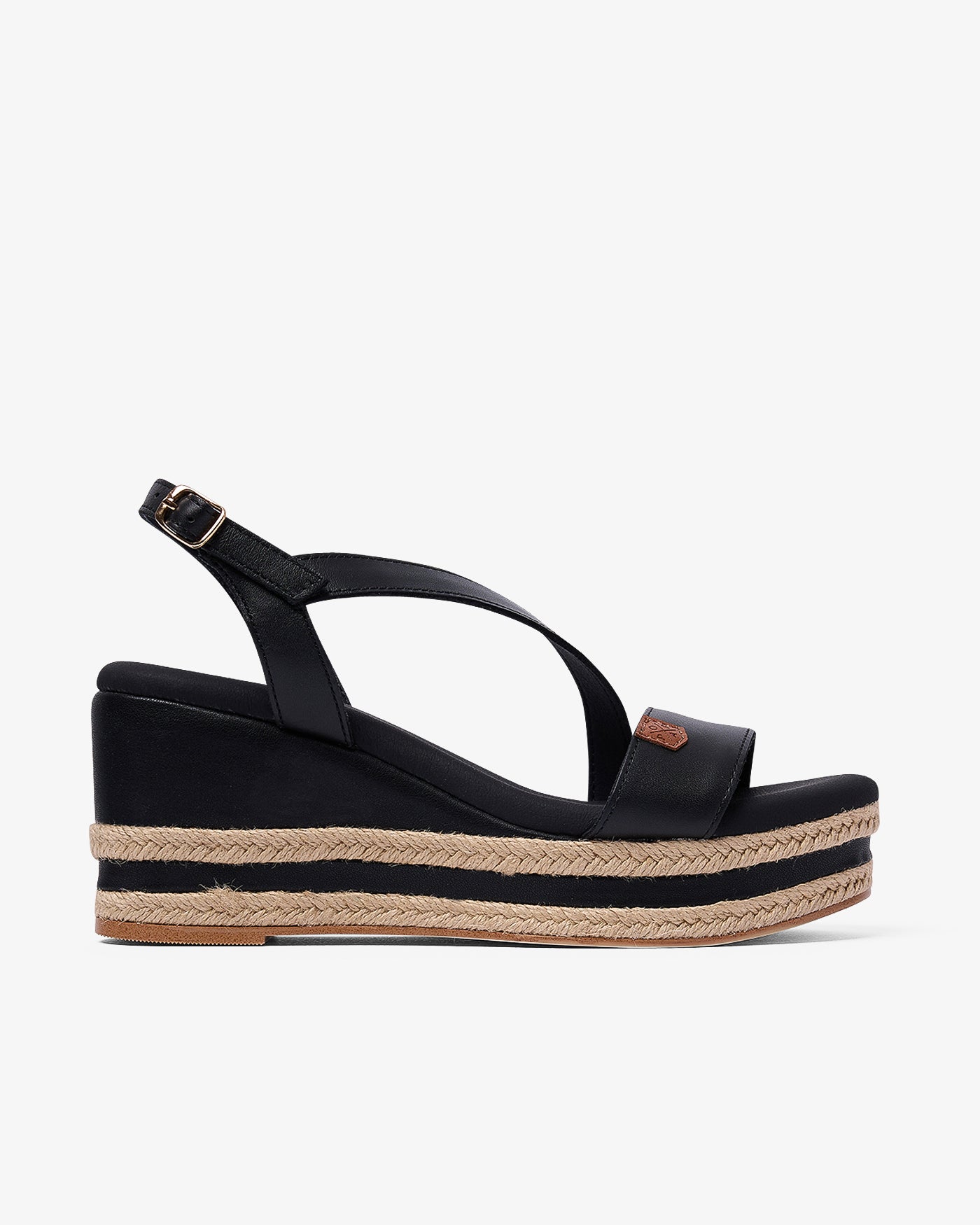 Cuña Ipanema Piel Negro 35