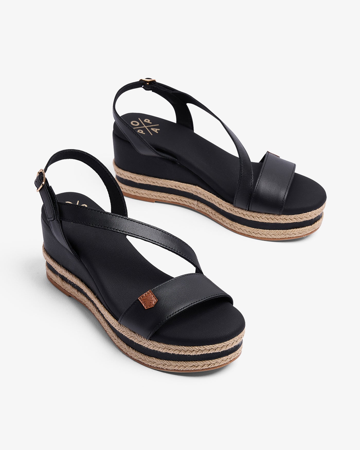 Cuña Ipanema Piel Negro 35