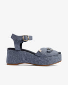 Cuña Muriel Rafia Negro