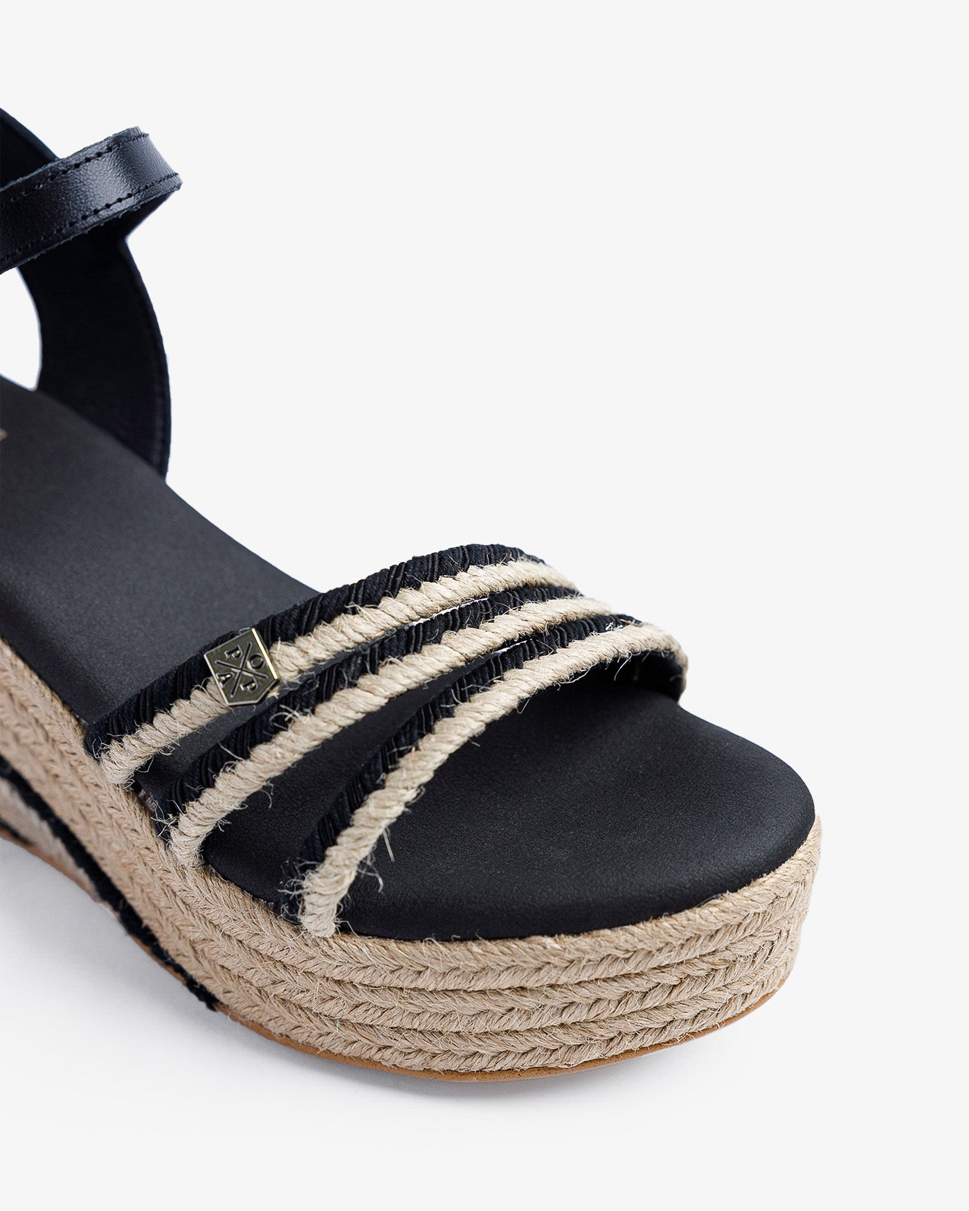 Cuña Albany Yute Negro 35