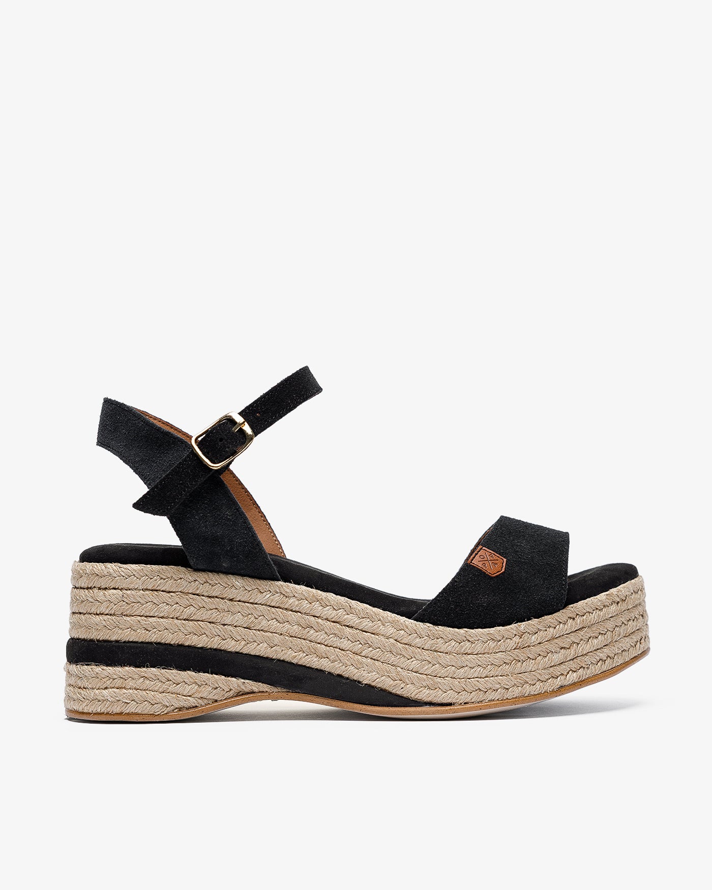 Cuña Meri Serraje Negro 35