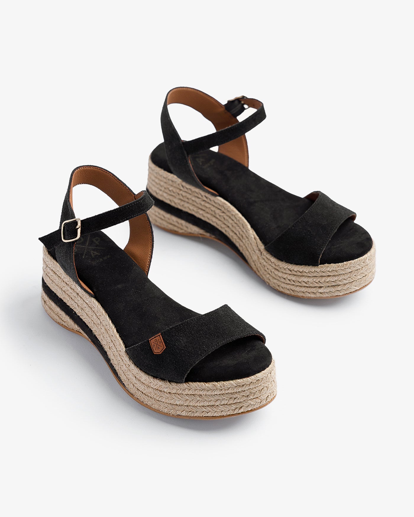 Cuña Meri Serraje Negro 35