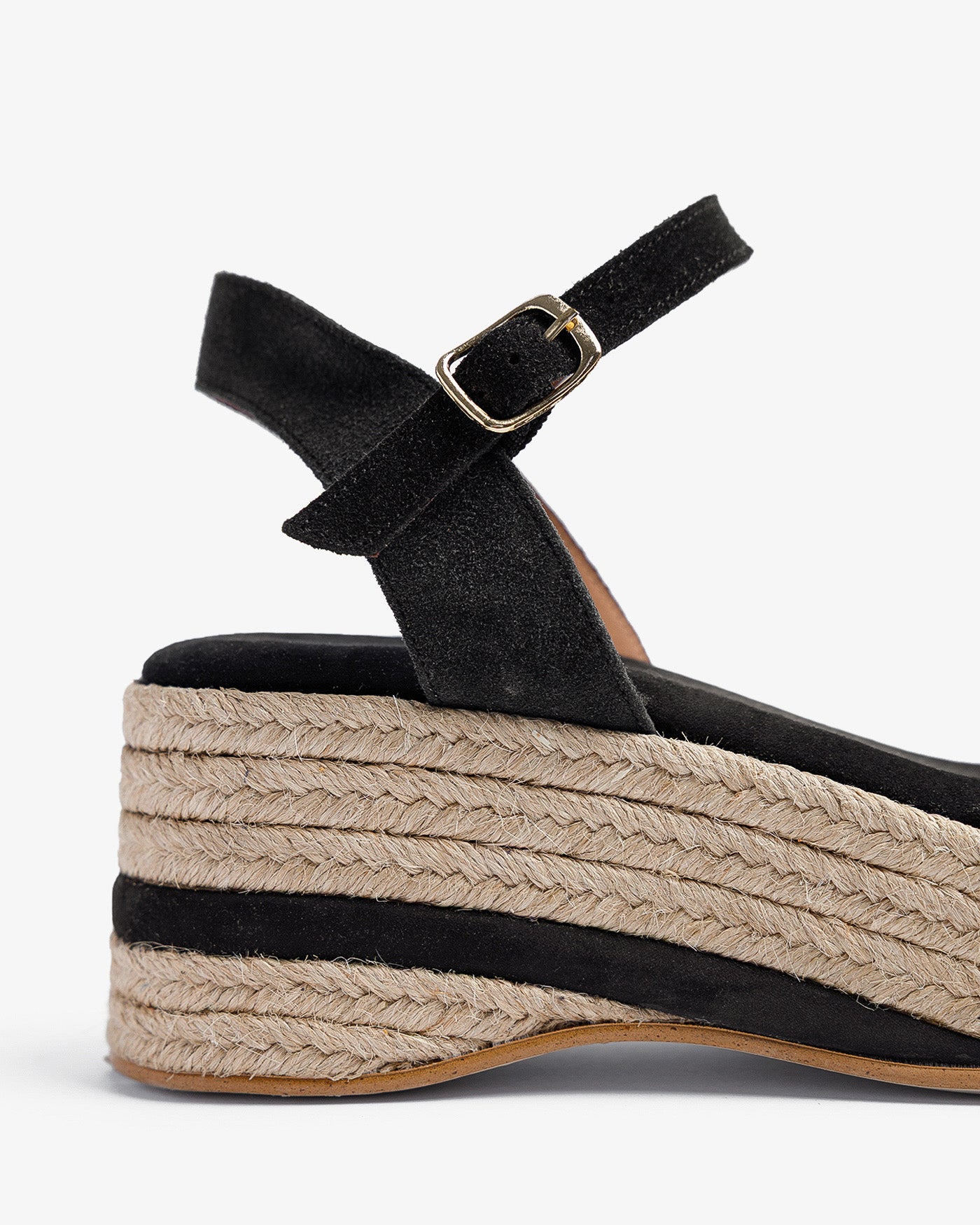 Cuña Meri Serraje Negro 35