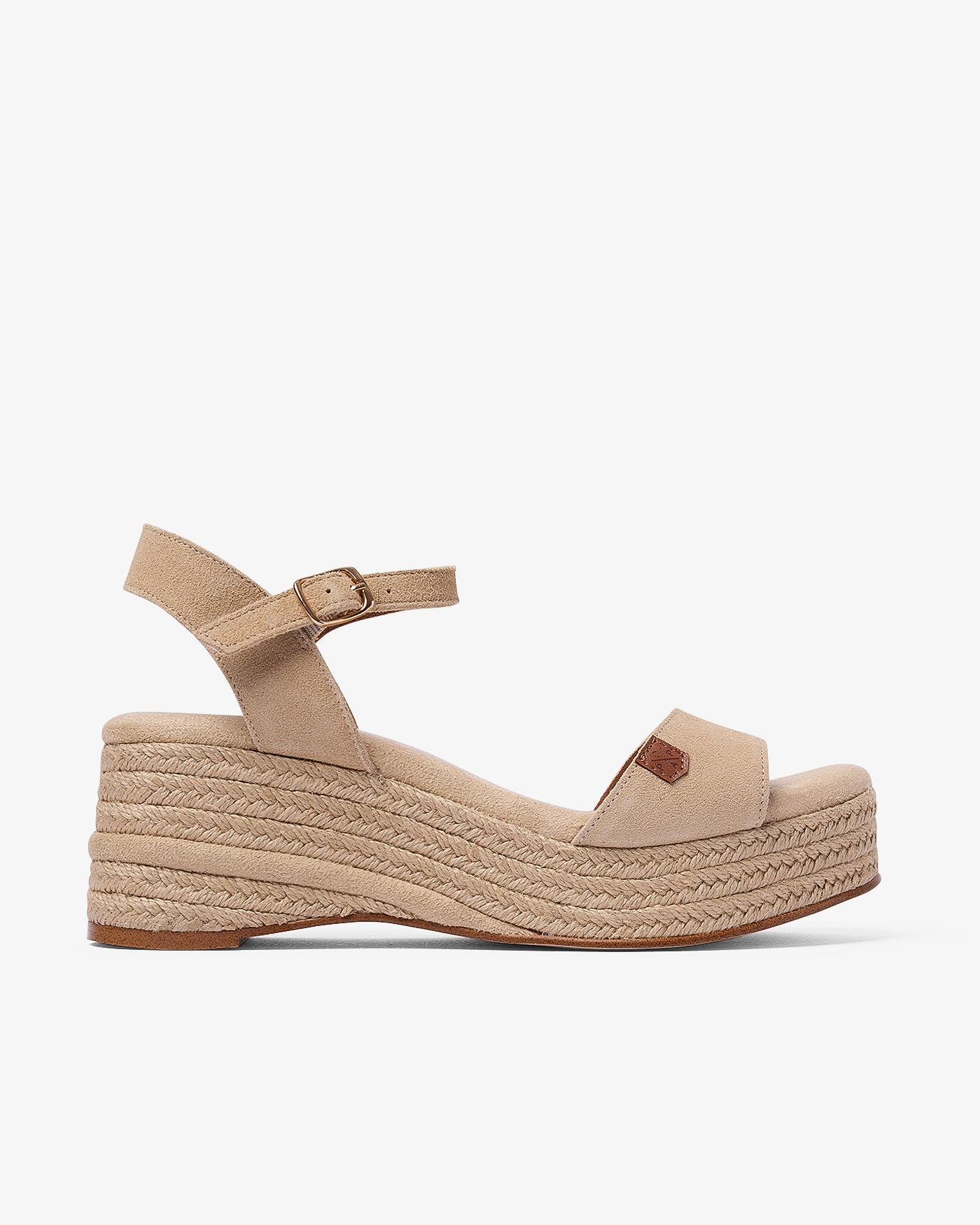 Cuña Meri Serraje Beige 35