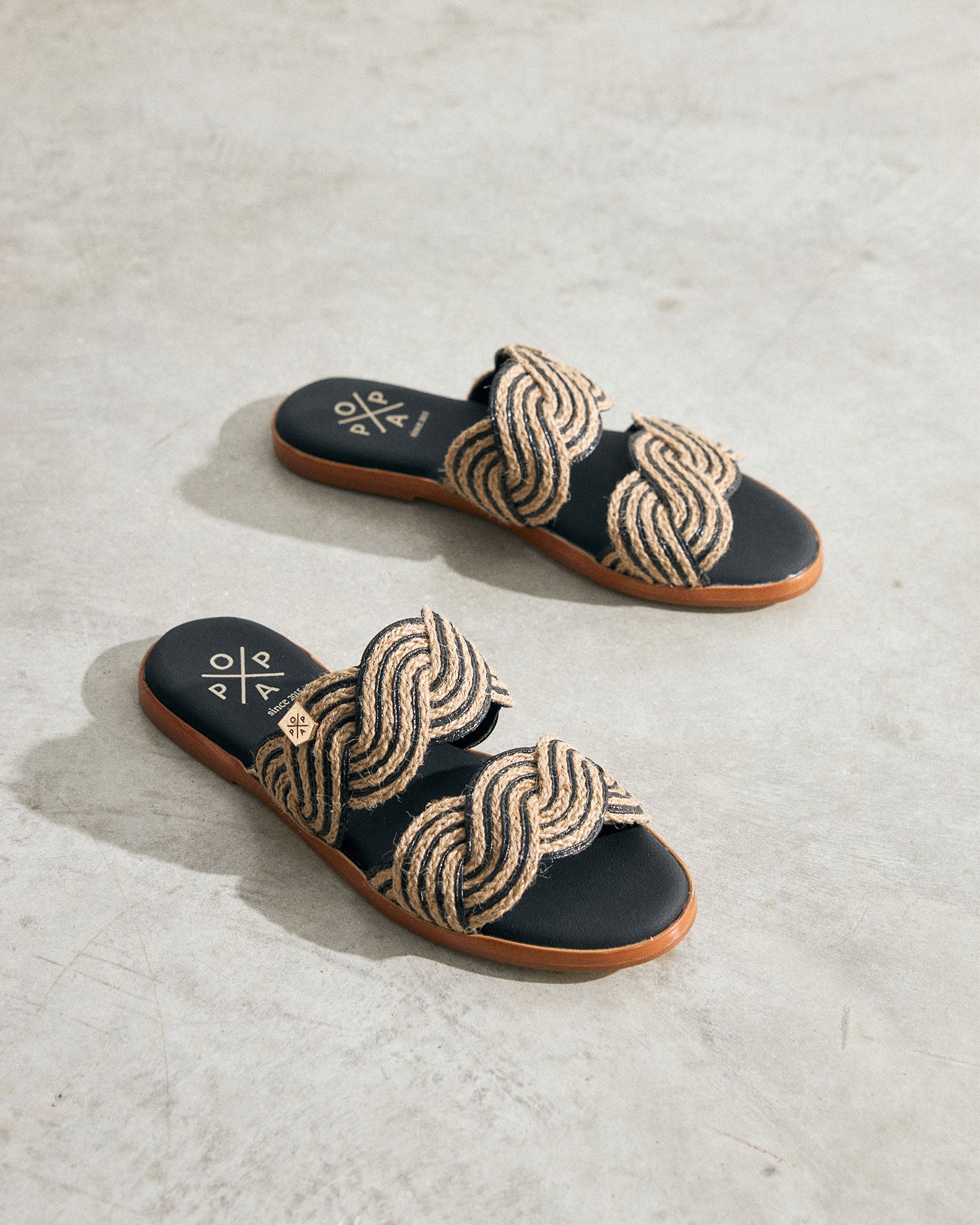 Sandalia Clicos Yute Negro