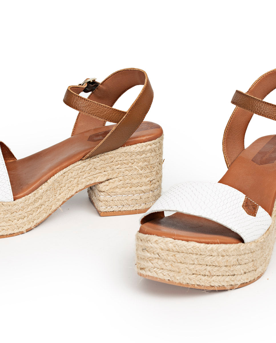 Wedge Heel Abaka Snake White