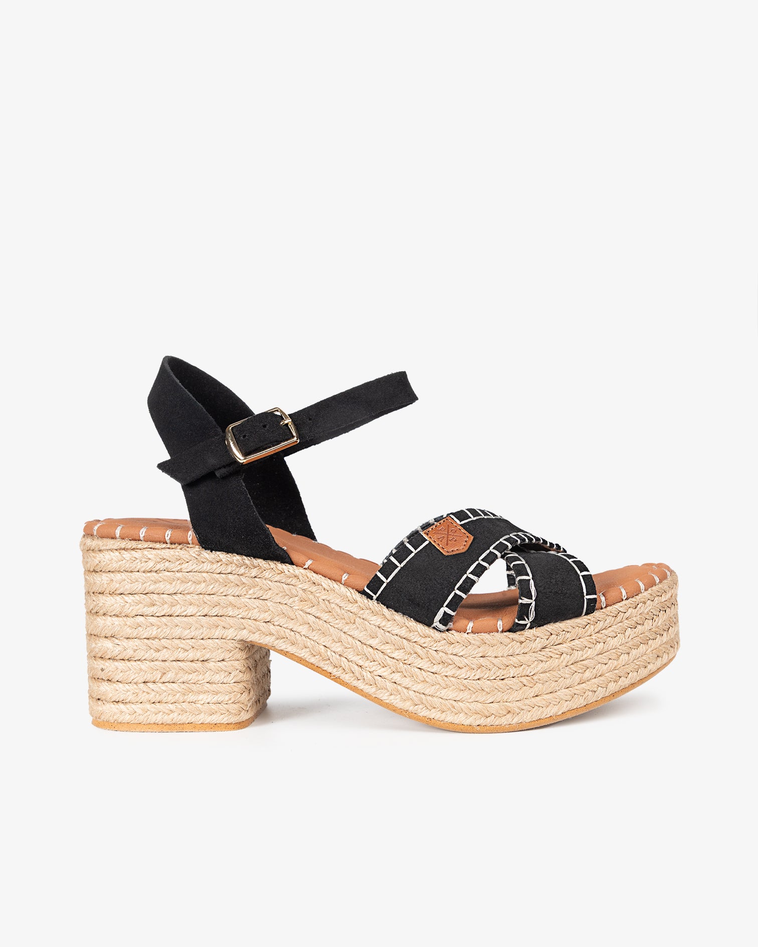 Clifton Wedge Heel Black Stitching