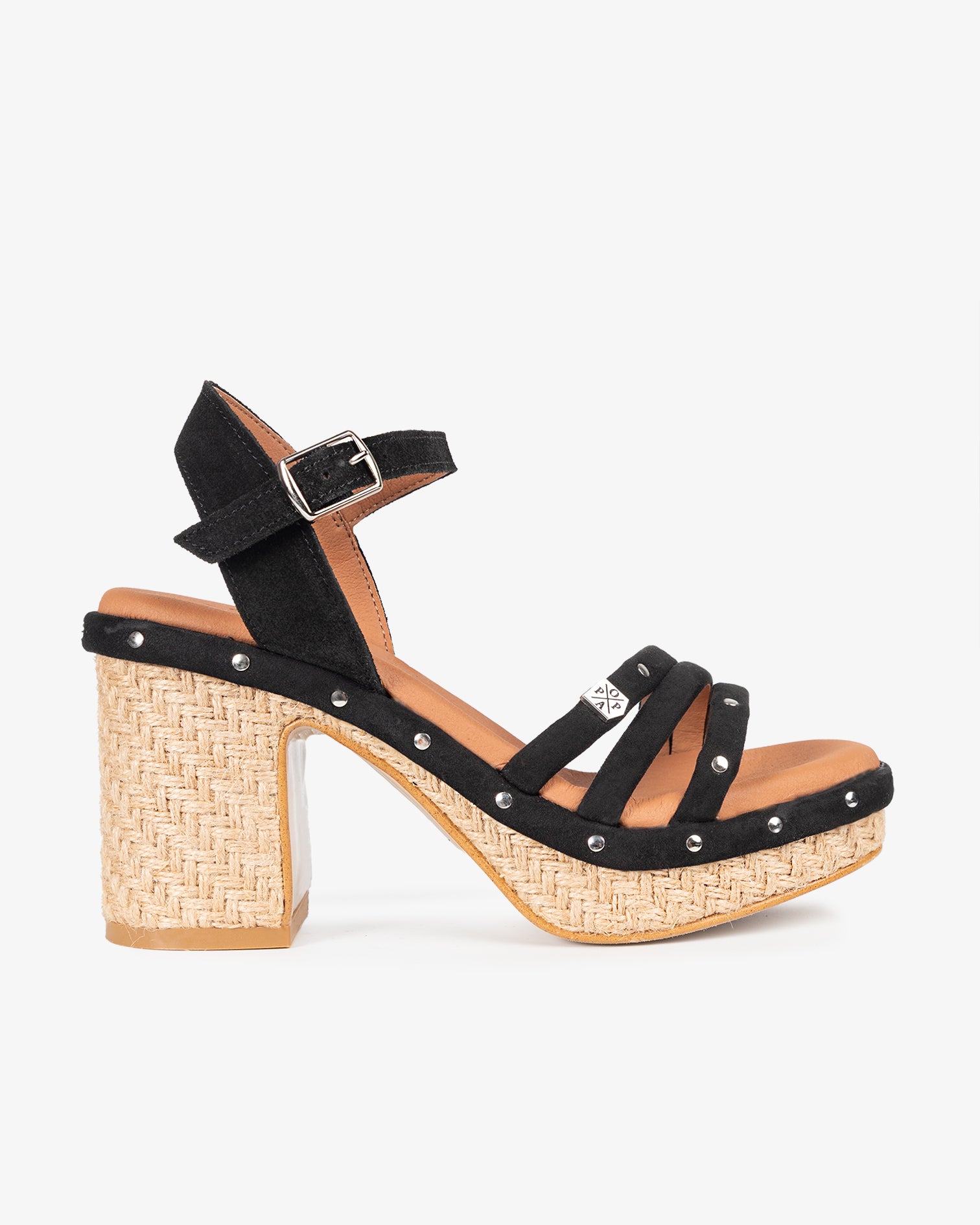 Kuka Studded Wedge Heel Black