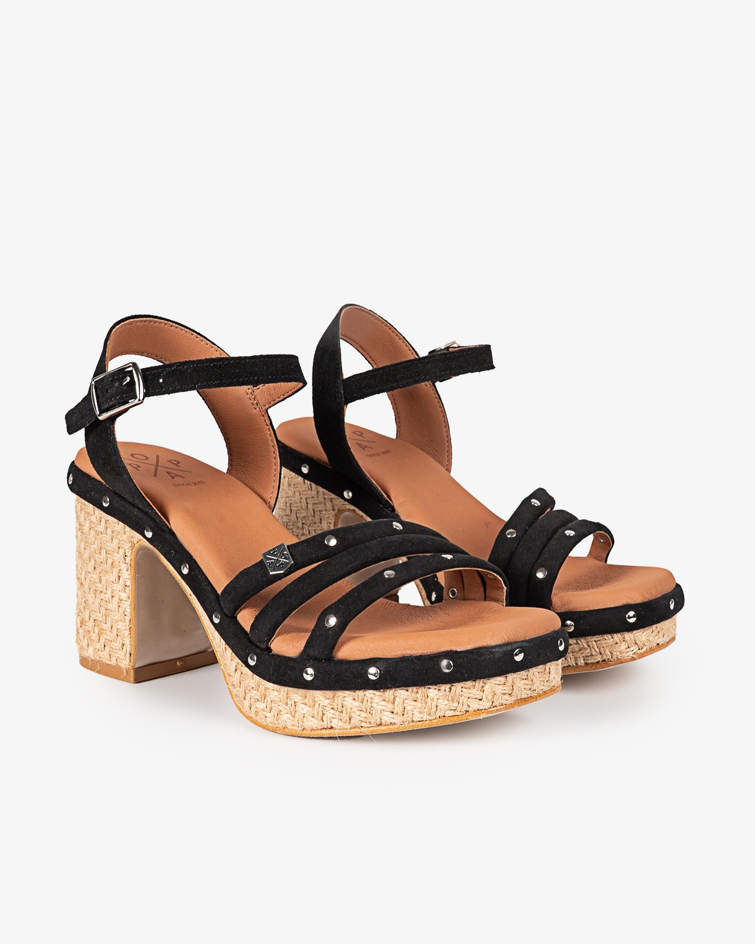 Kuka Studded Wedge Heel Black