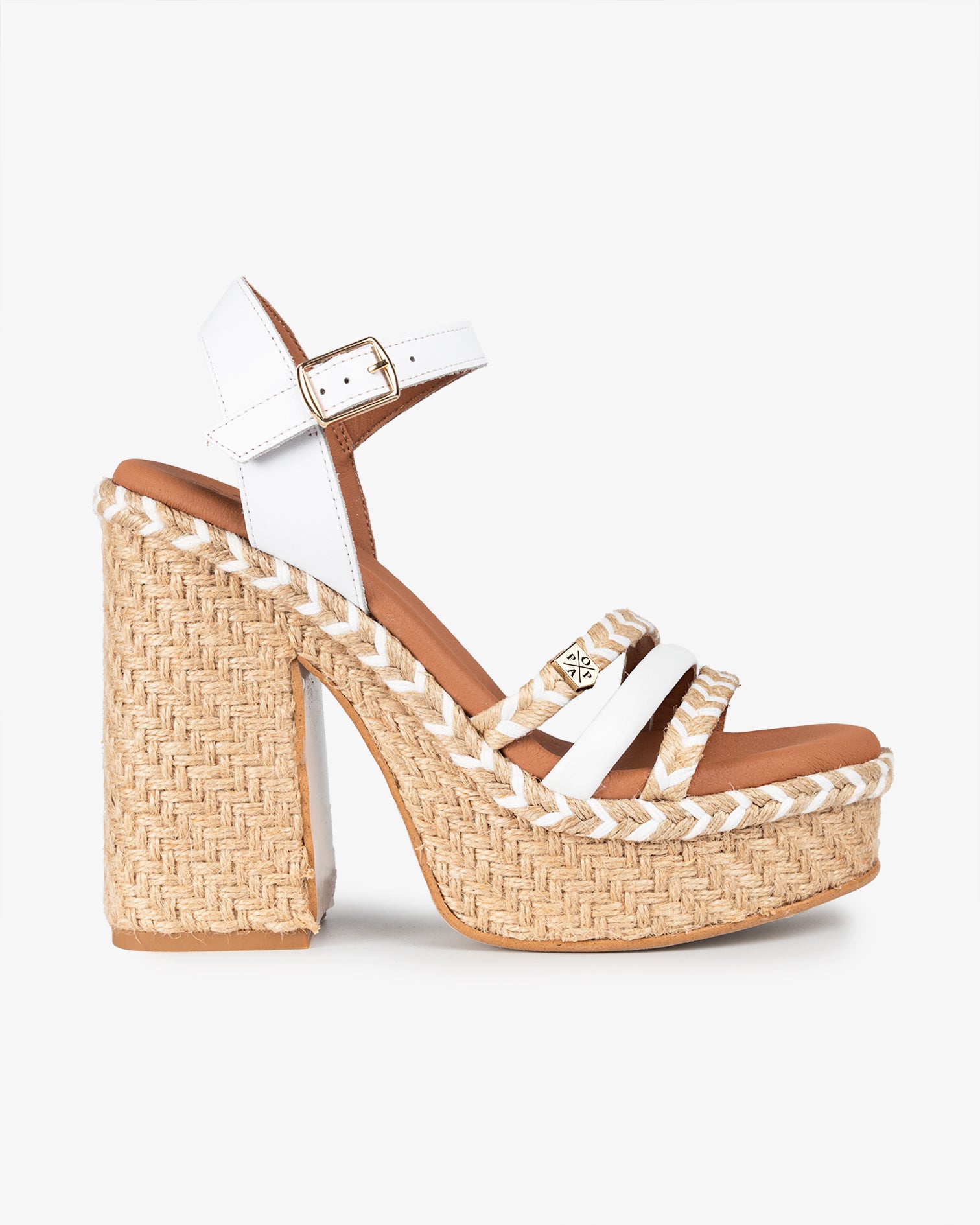 Cuña Tacón Canoa Yute Blanco 35