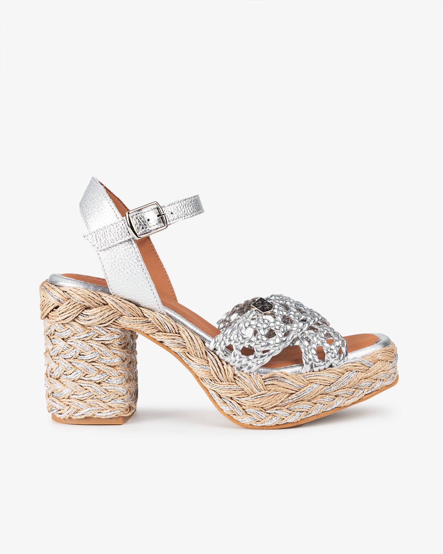 Cuña Tacón Karon Crolam Plata 35