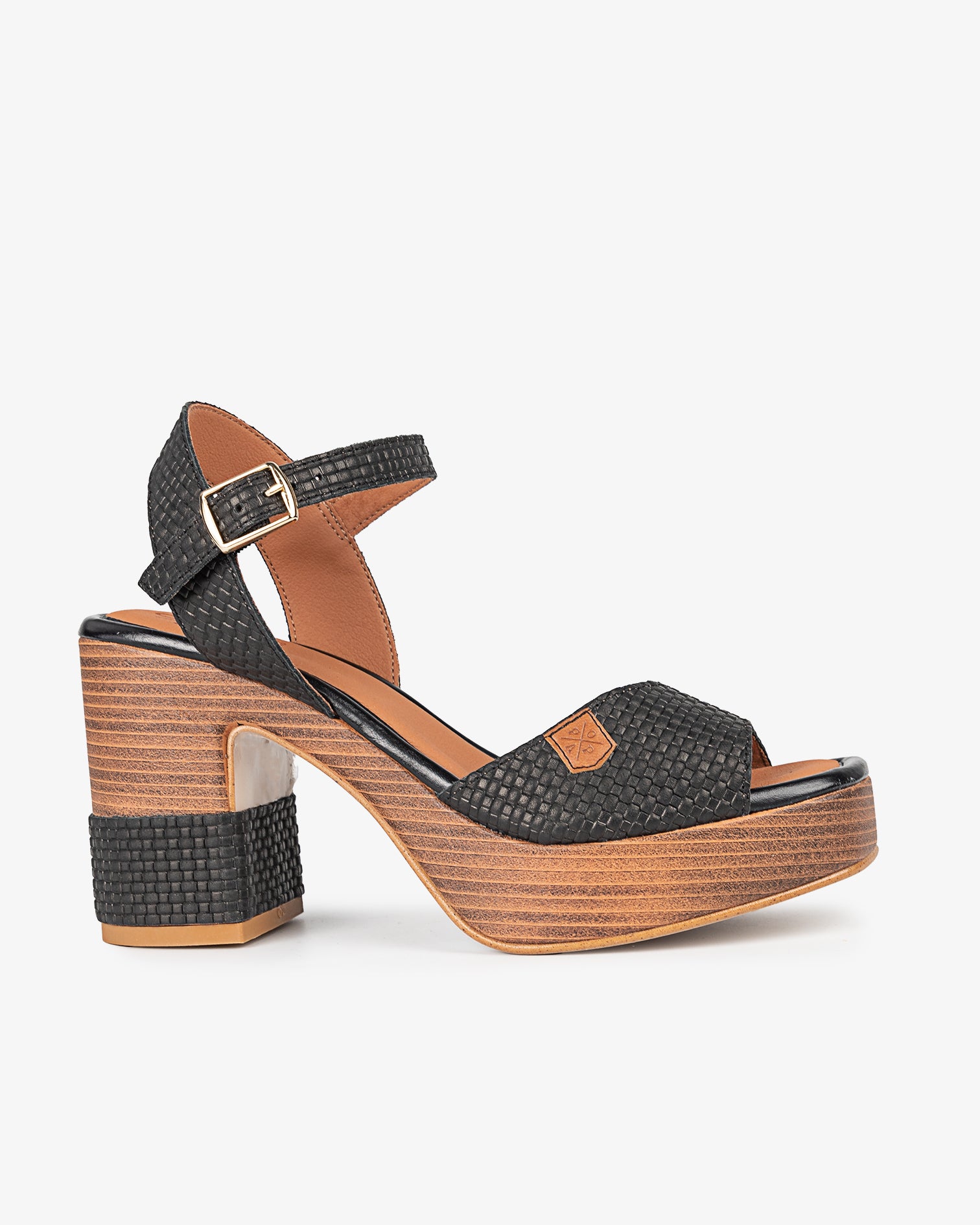 Sandalia Tacón Marsella Treccia Negro 35