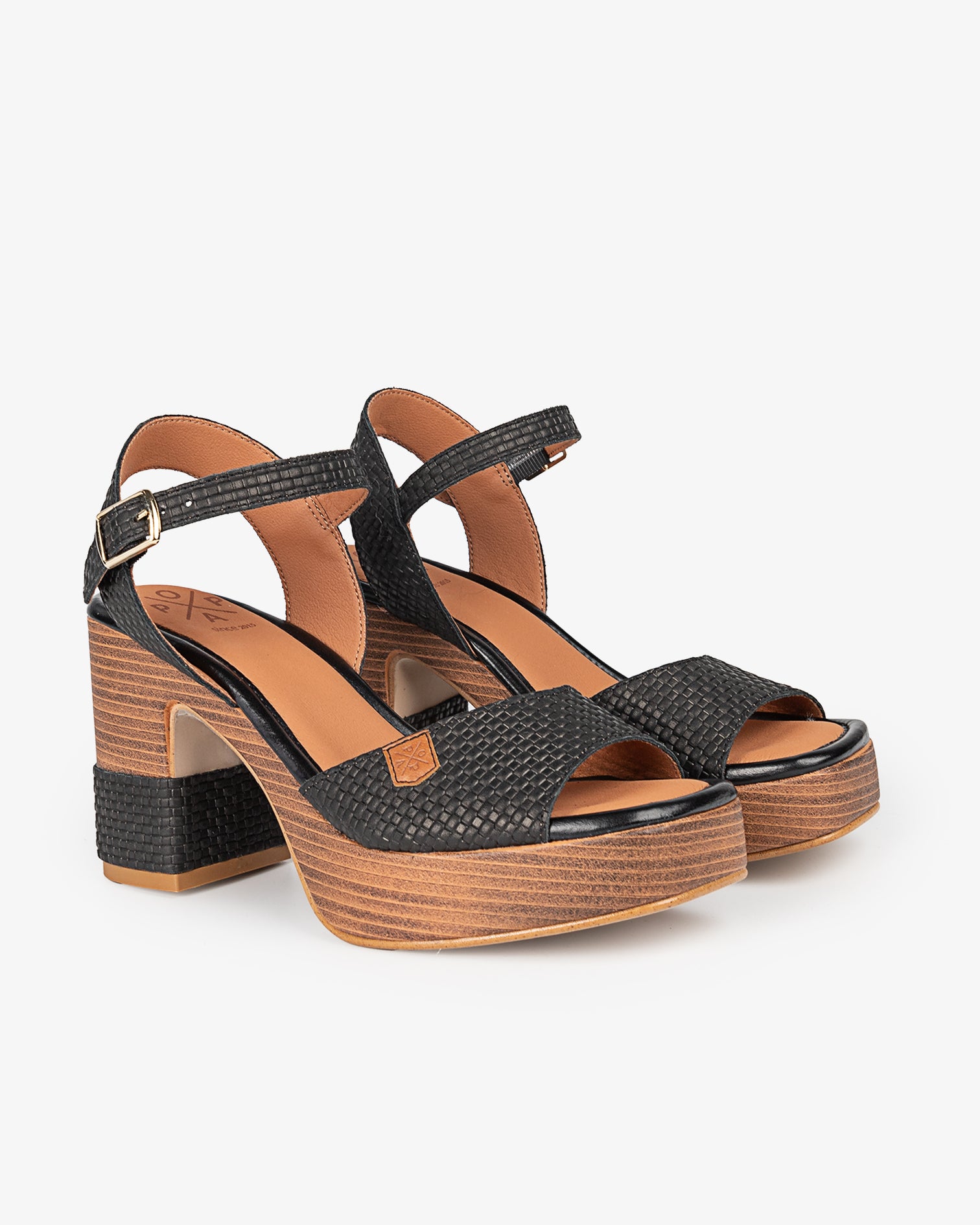 Sandalia Tacón Marsella Treccia Negro 35