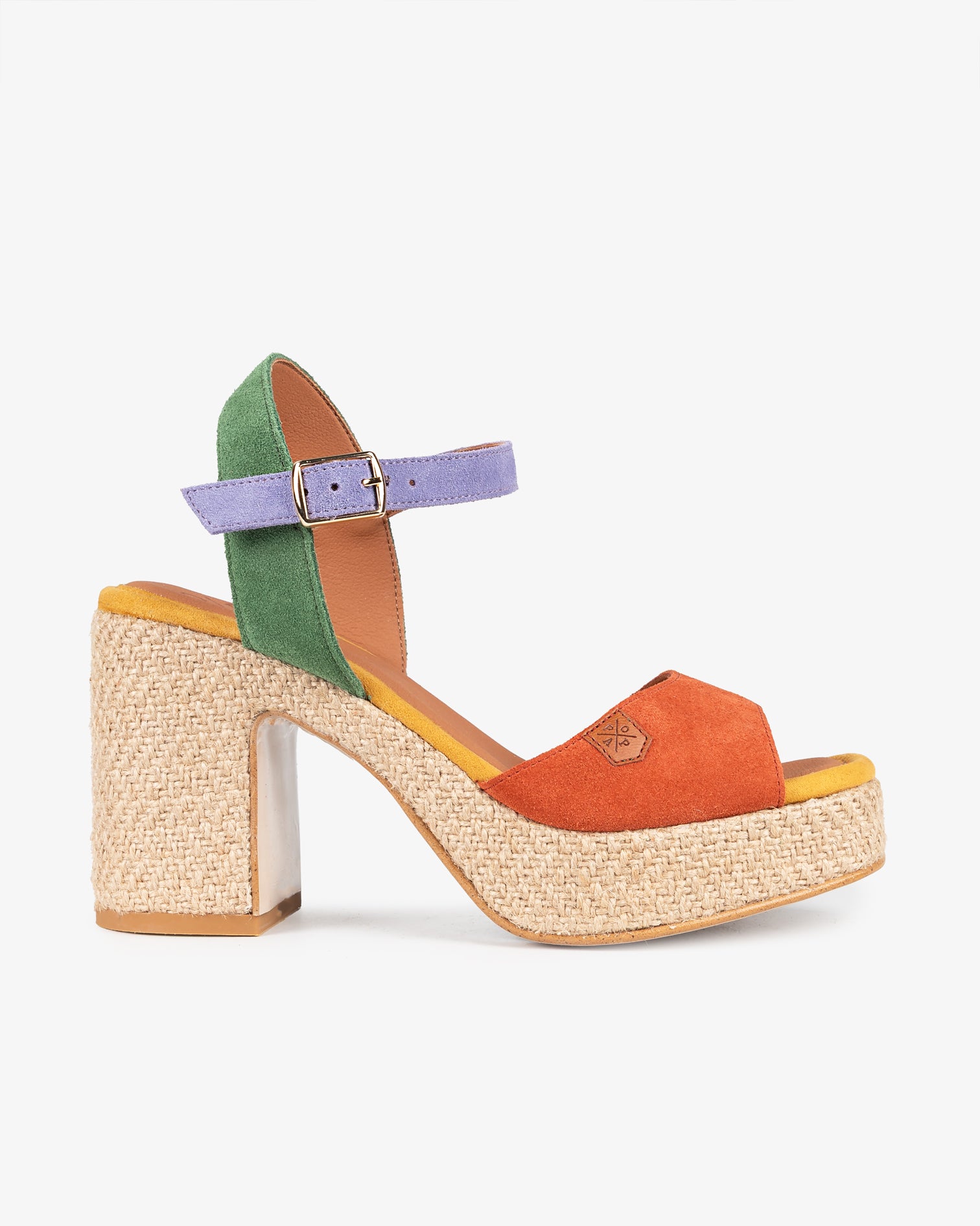 Sandalia Tacón Marsella Serraje Multicolor