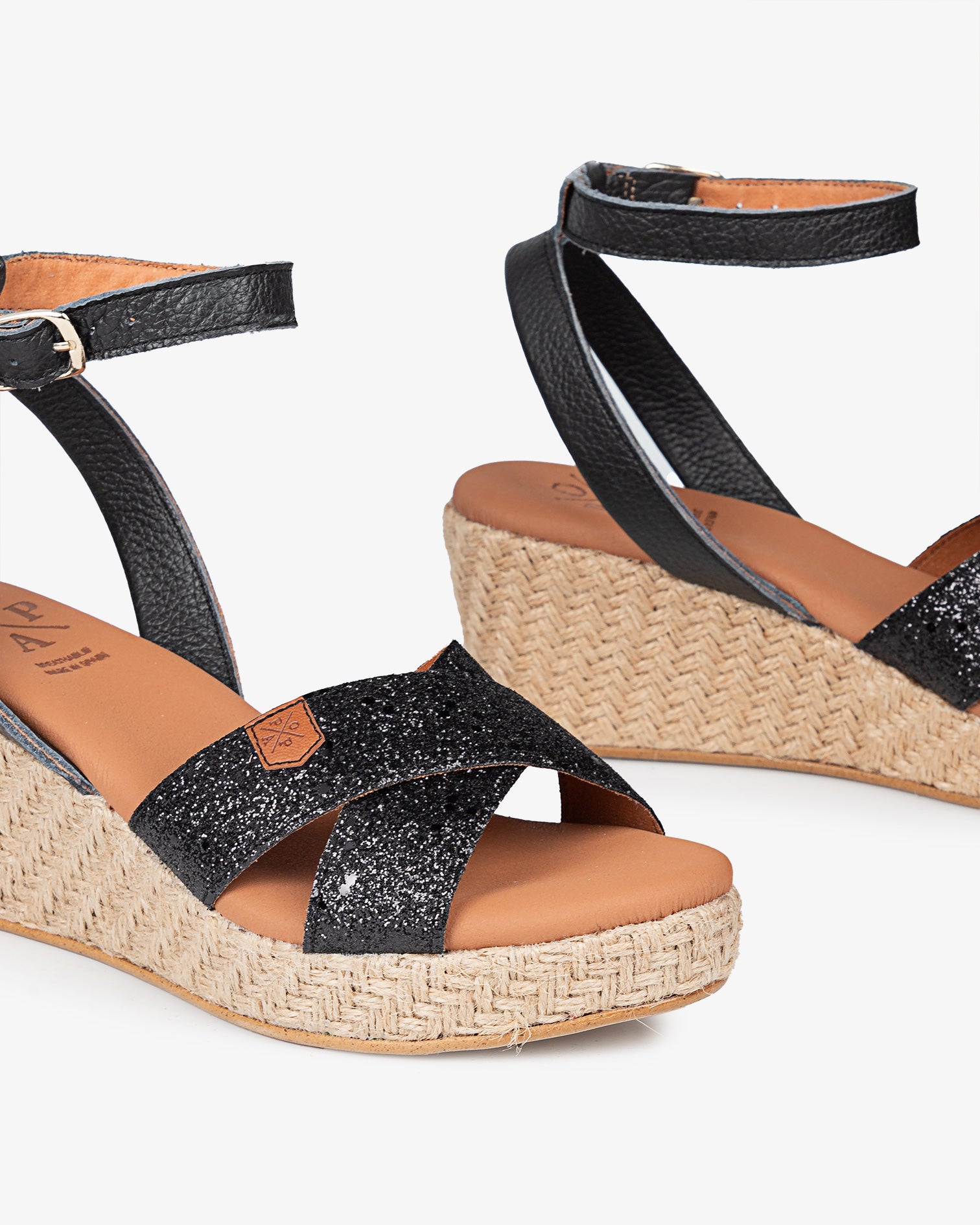 5P Caterina Glitter Negro 35
