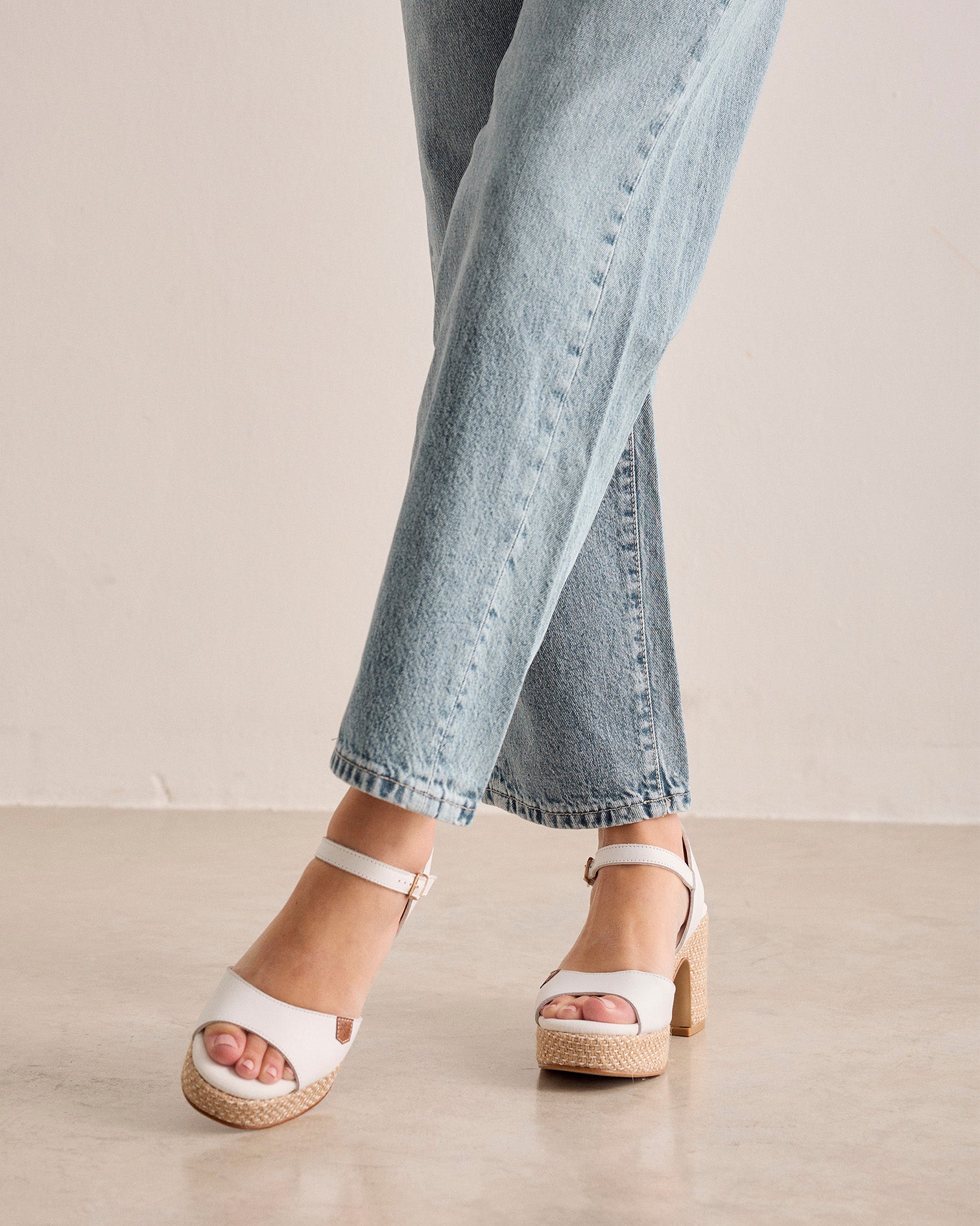 Sandalia Daira Piel Blanco