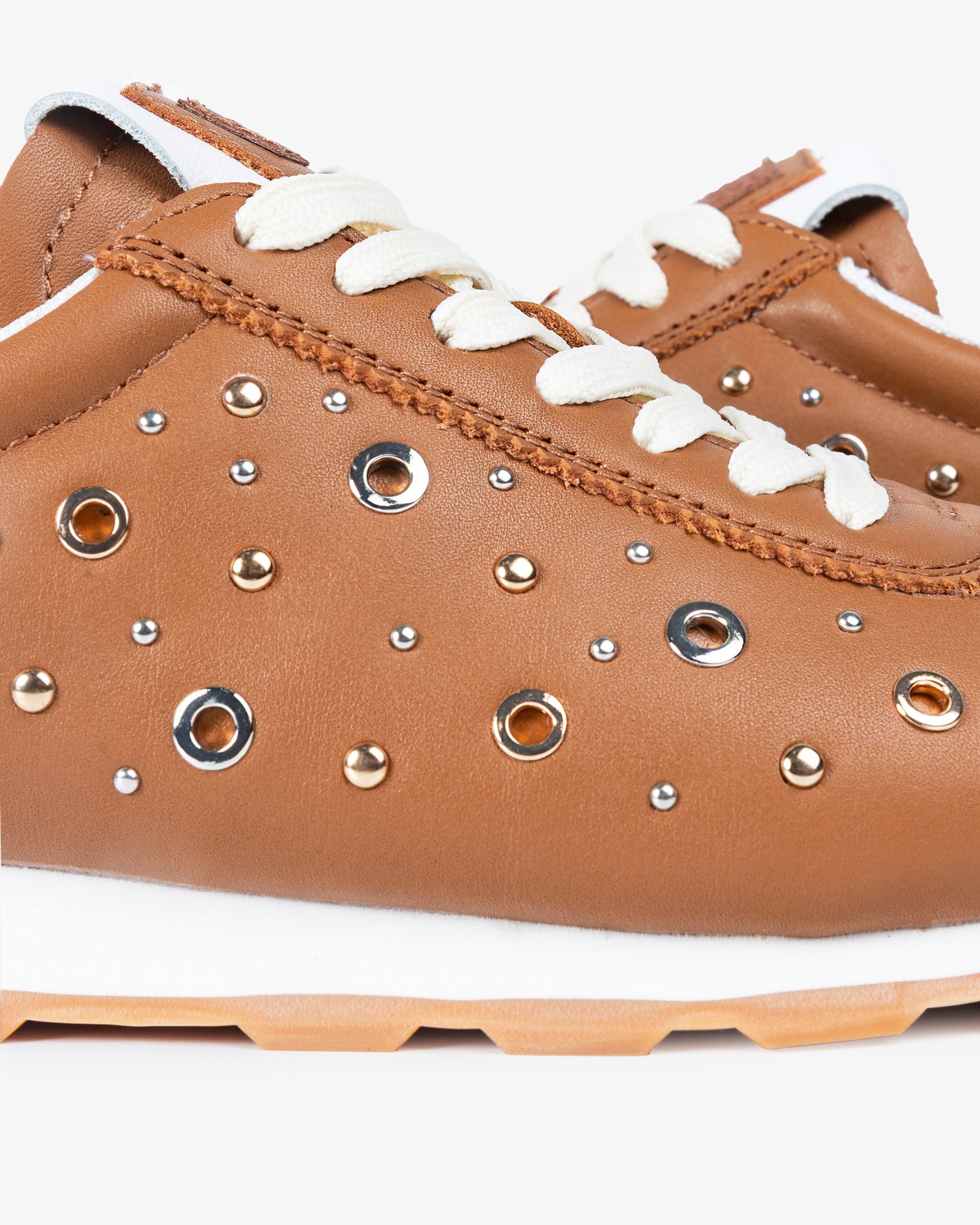 Inara Leather Studded Sneakers