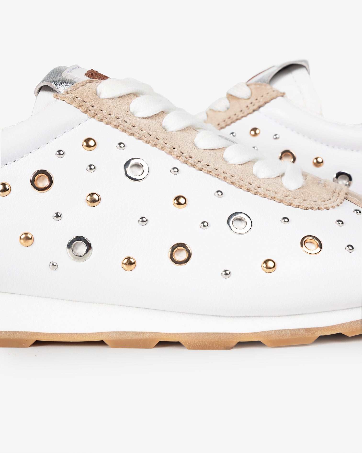 Inara Studded White Sneakers