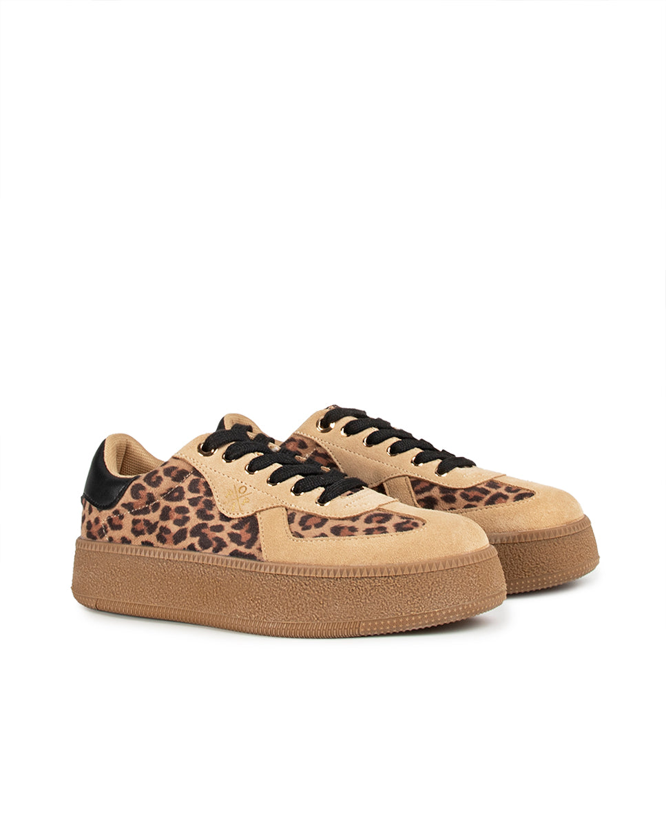 Zapatilla Plataforma Noble Leopardo