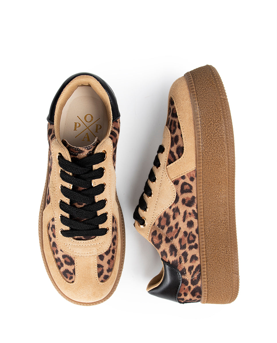 Zapatilla Plataforma Noble Leopardo