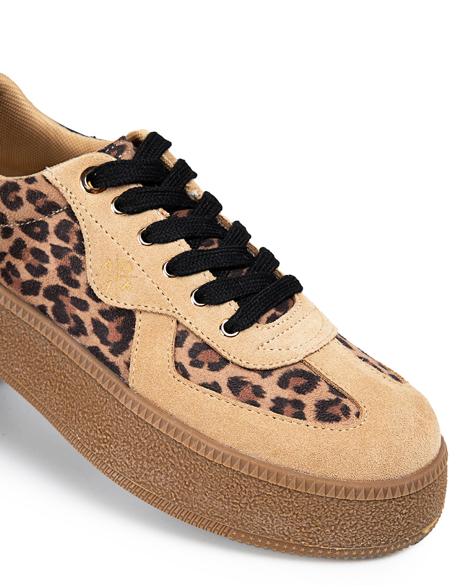 Zapatilla Plataforma Noble Leopardo