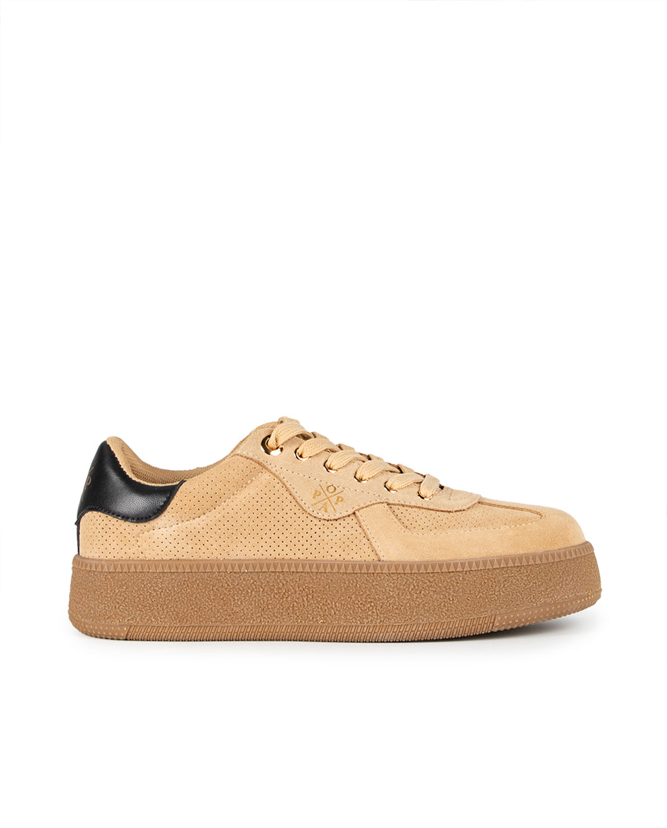 Noble Beige Platform Sneaker