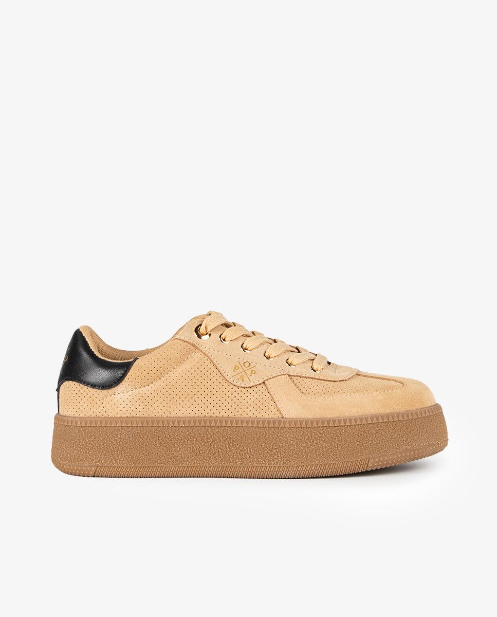 Noble Beige Platform Sneaker