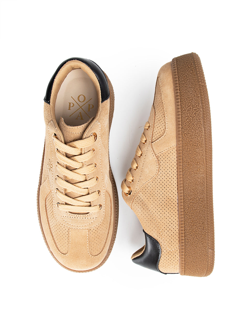 Noble Beige Platform Sneaker