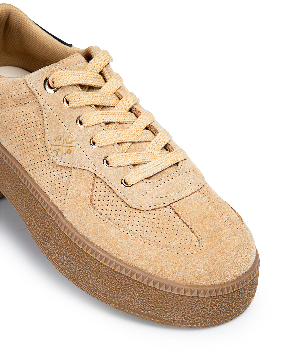 Noble Beige Platform Sneaker